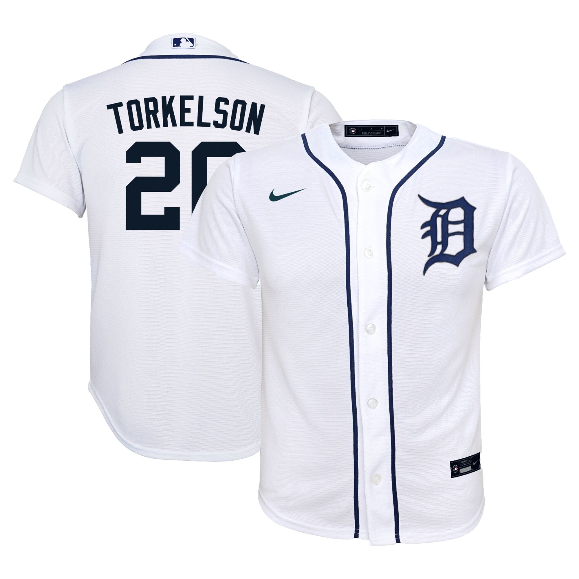 Spencer Torkelson Detroit Tigers Youth Home Replica Player Jersey - White cheap jerseys for sale - CheapJerseys.Shop