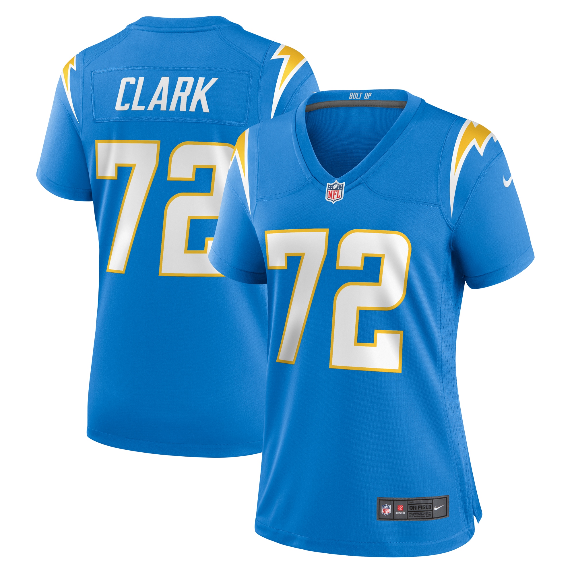 Jerrod Clark Los Angeles Chargers Women's Team Game Jersey - Powder Blue cheap jerseys for sale - CheapJerseys.Shop