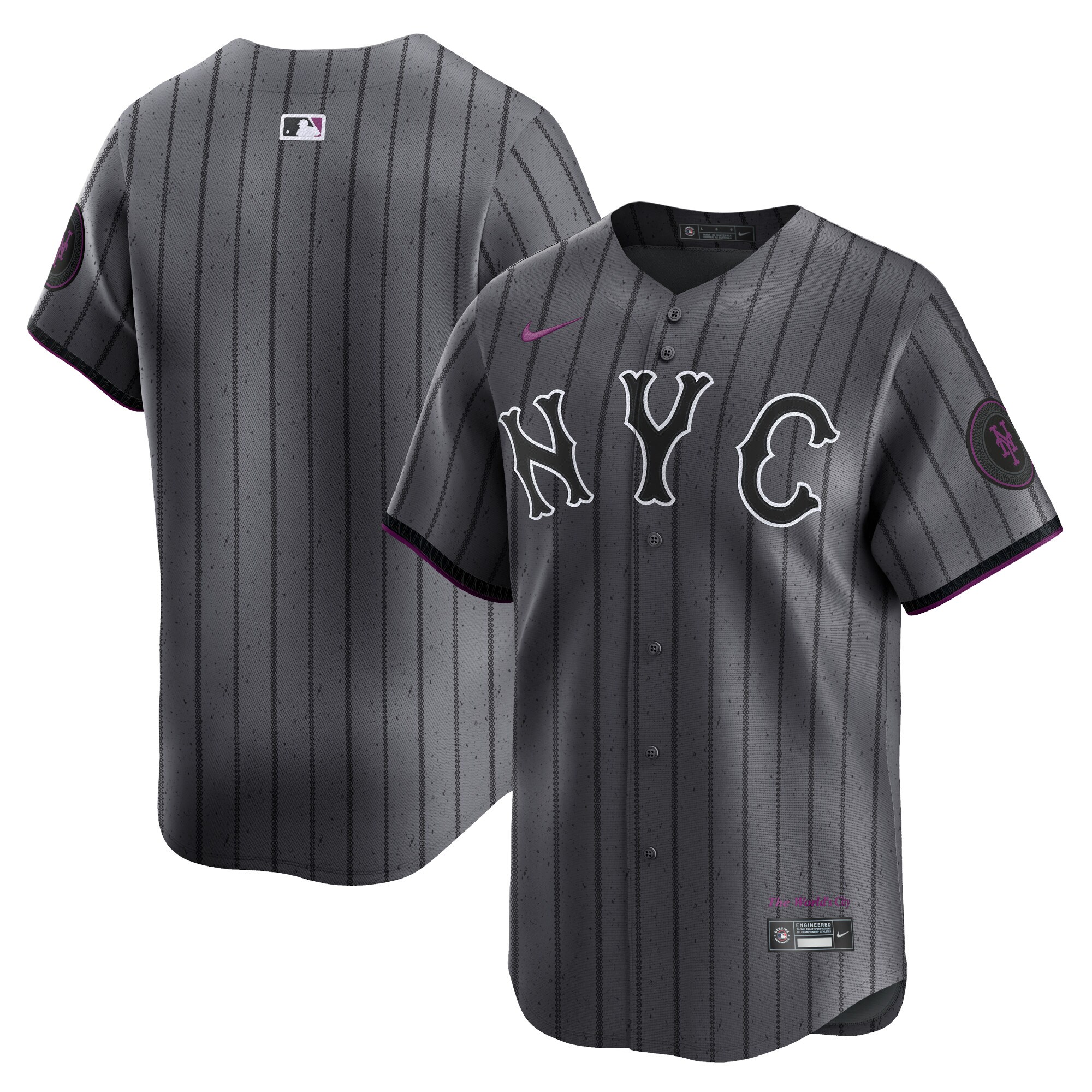New York Mets 2024 City Connect Limited Jersey - Graphite cheap jerseys for sale - CheapJerseys.Shop