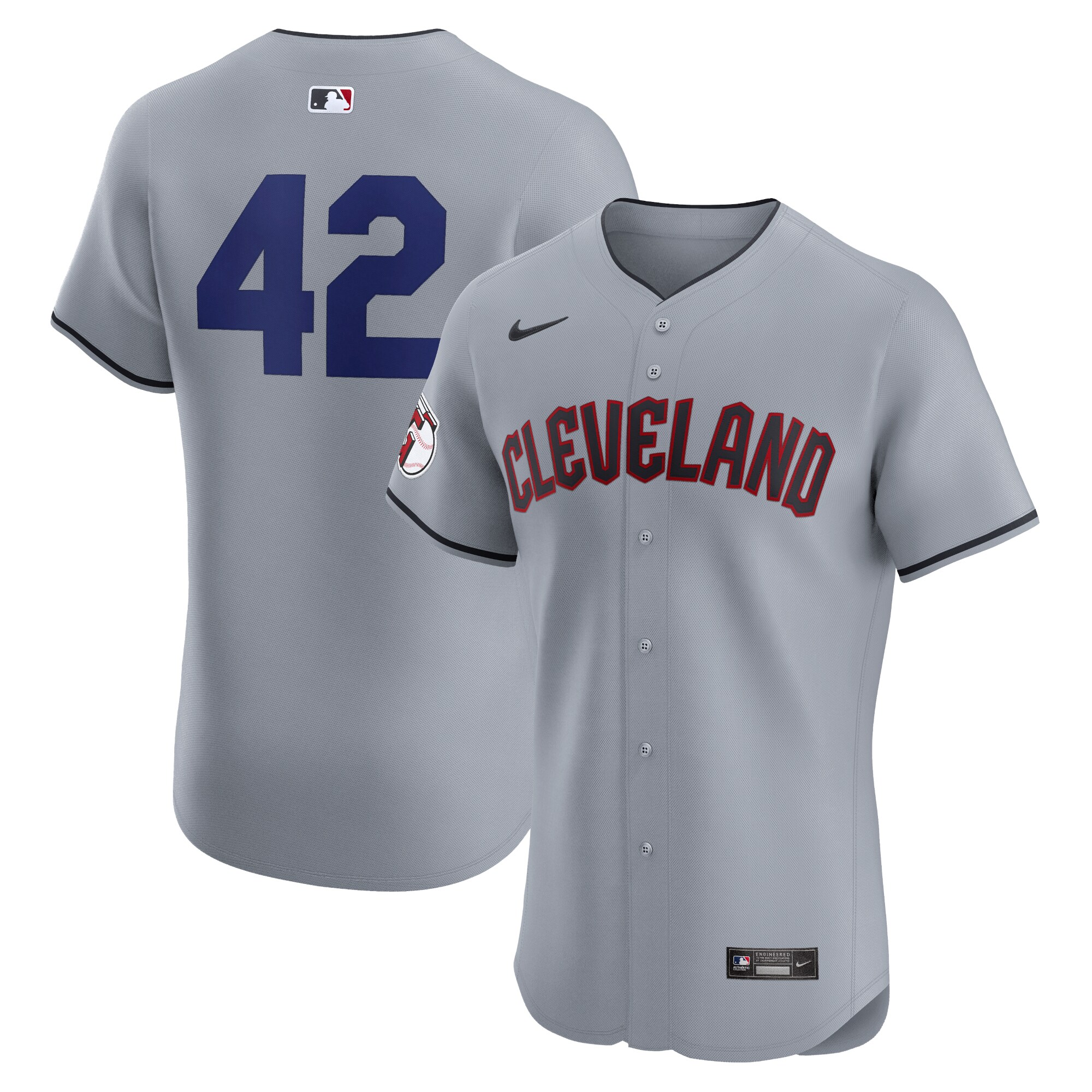 Cleveland Guardians Road 2024 Jackie Robinson Day Elite Jersey - Gray cheap jerseys for sale - CheapJerseys.Shop