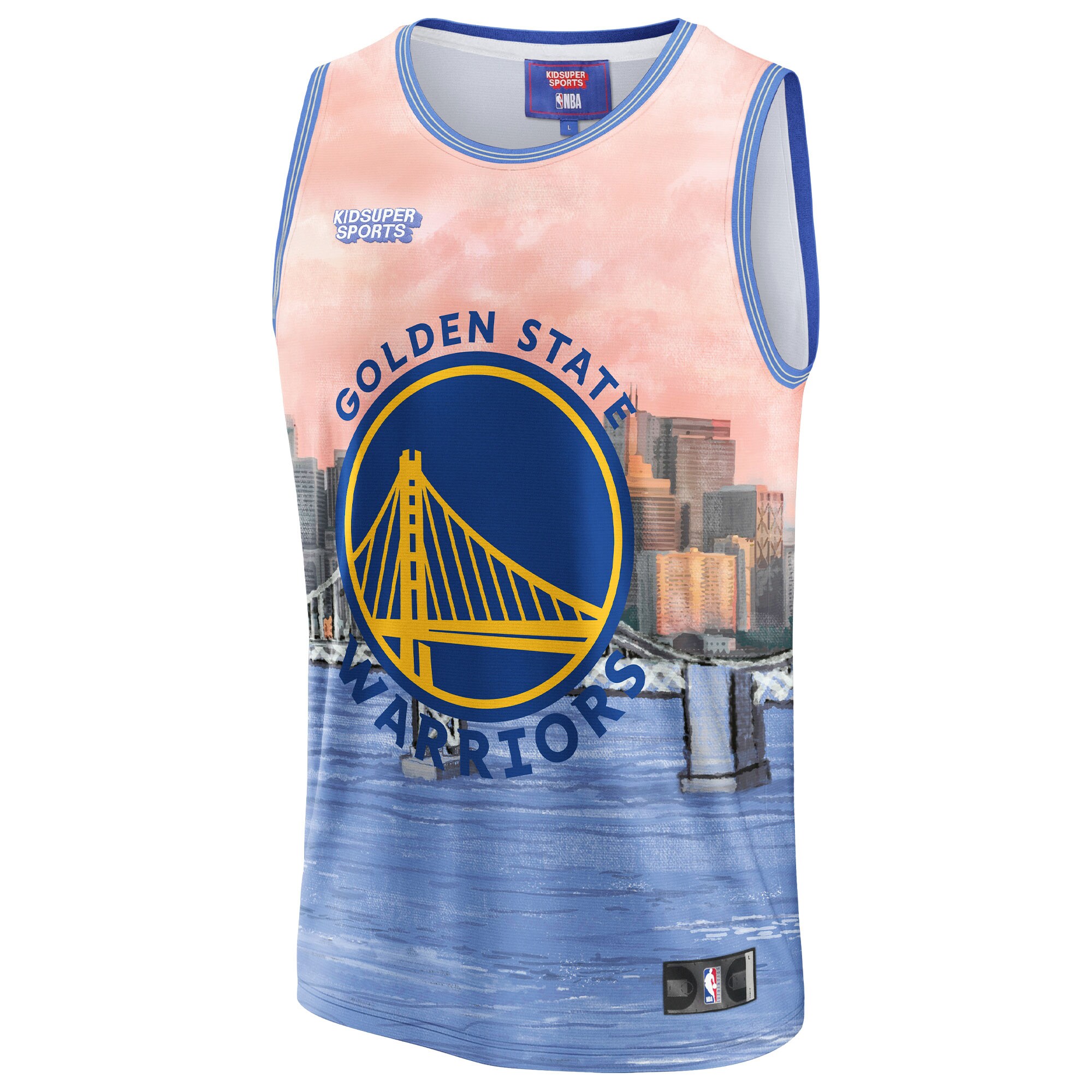 Golden State Warriors & KidSuper Studios by Fanatics Unisex Hometown Jersey - Blue cheap jerseys for sale - CheapJerseys.Shop