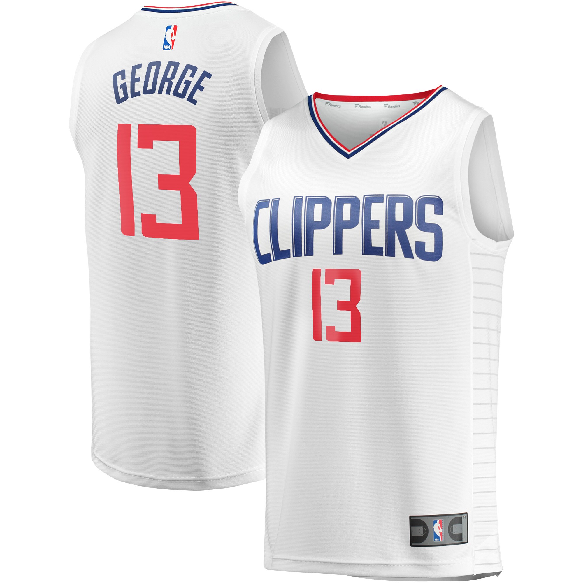 Paul George LA Clippers Fanatics Fast Break Player Jersey - Association Edition - White cheap jerseys for sale - CheapJerseys.Shop