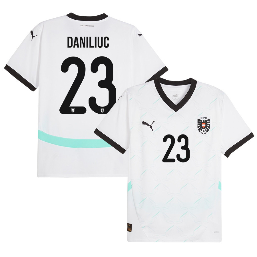 Flavius Daniliuc 23 Austria National Team 2024/25 Away Men Jersey - White cheap jerseys for sale - CheapJerseys.Shop