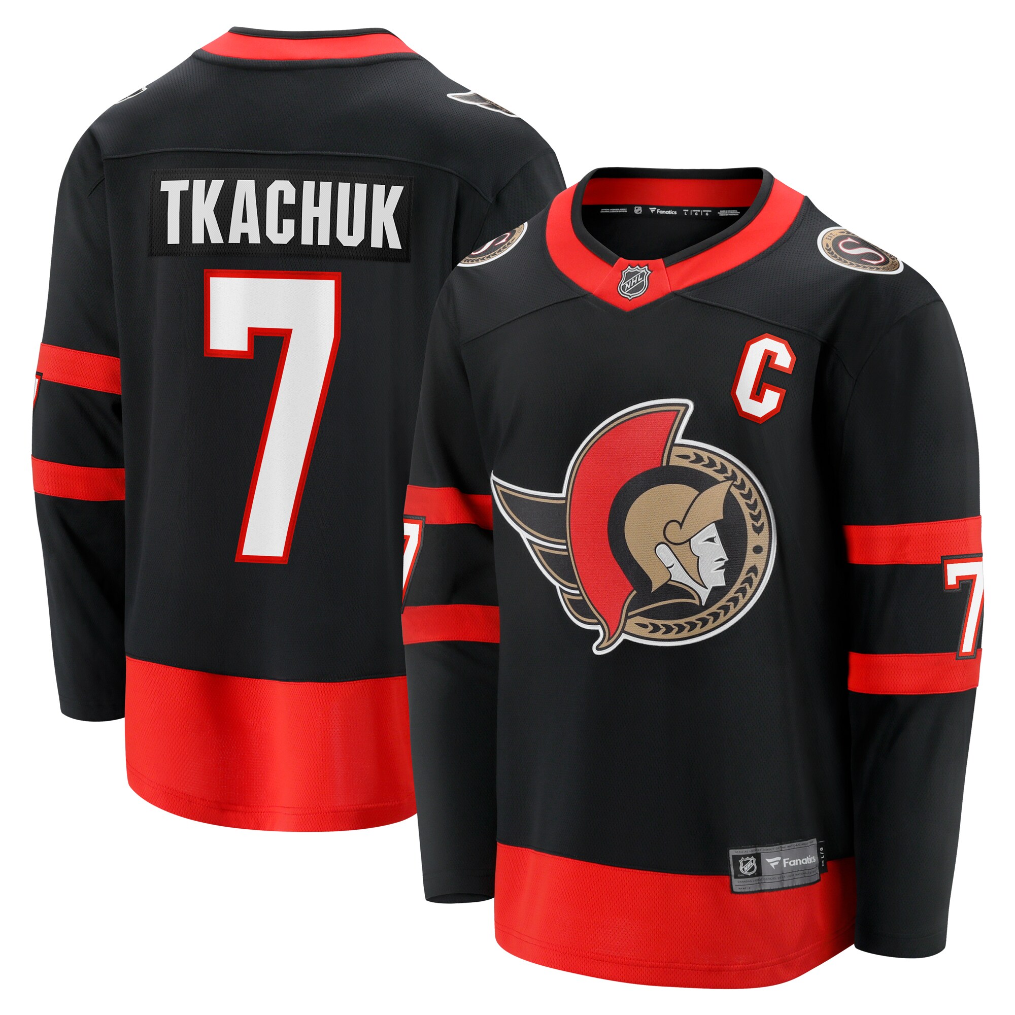 Brady Tkachuk Ottawa Senators Fanatics Home Breakaway Jersey - Black cheap jerseys for sale - CheapJerseys.Shop