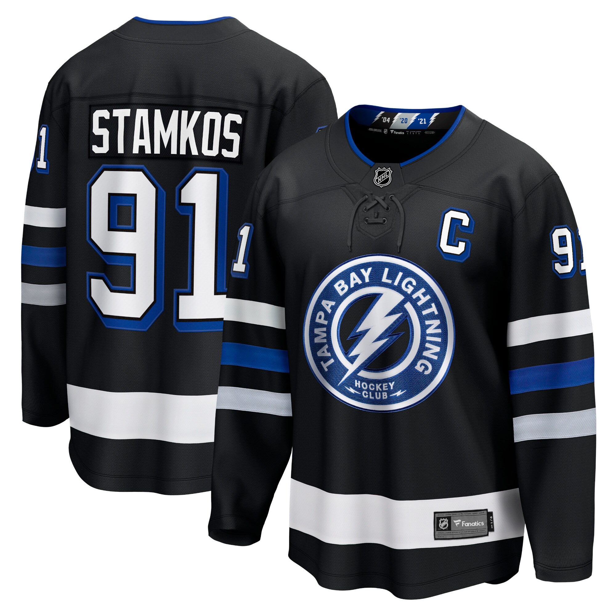 Steven Stamkos Tampa Bay Lightning Fanatics Alternate Premier Breakaway Player Jersey - Black cheap jerseys for sale - CheapJerseys.Shop