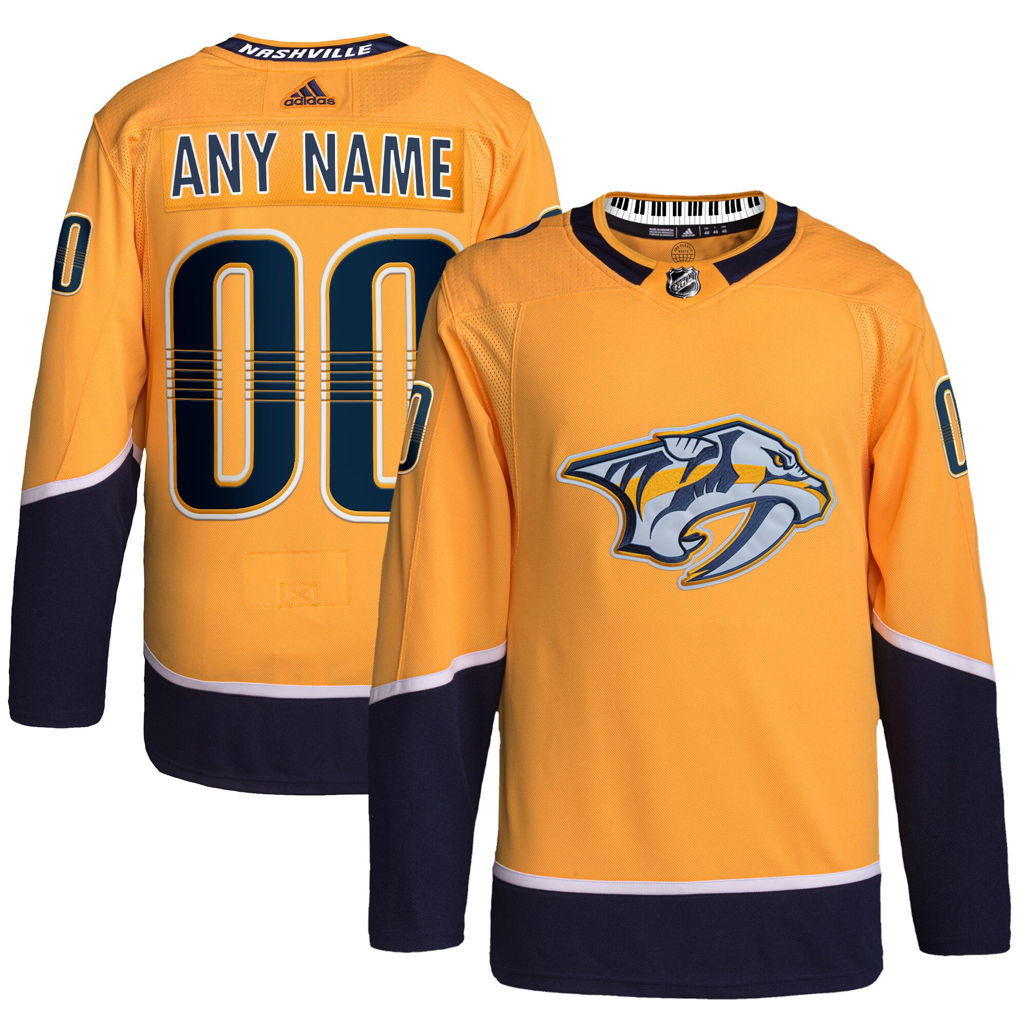 Nashville Predators Home Primegreen Authentic Custom Jersey - Gold cheap jerseys for sale - CheapJerseys.Shop