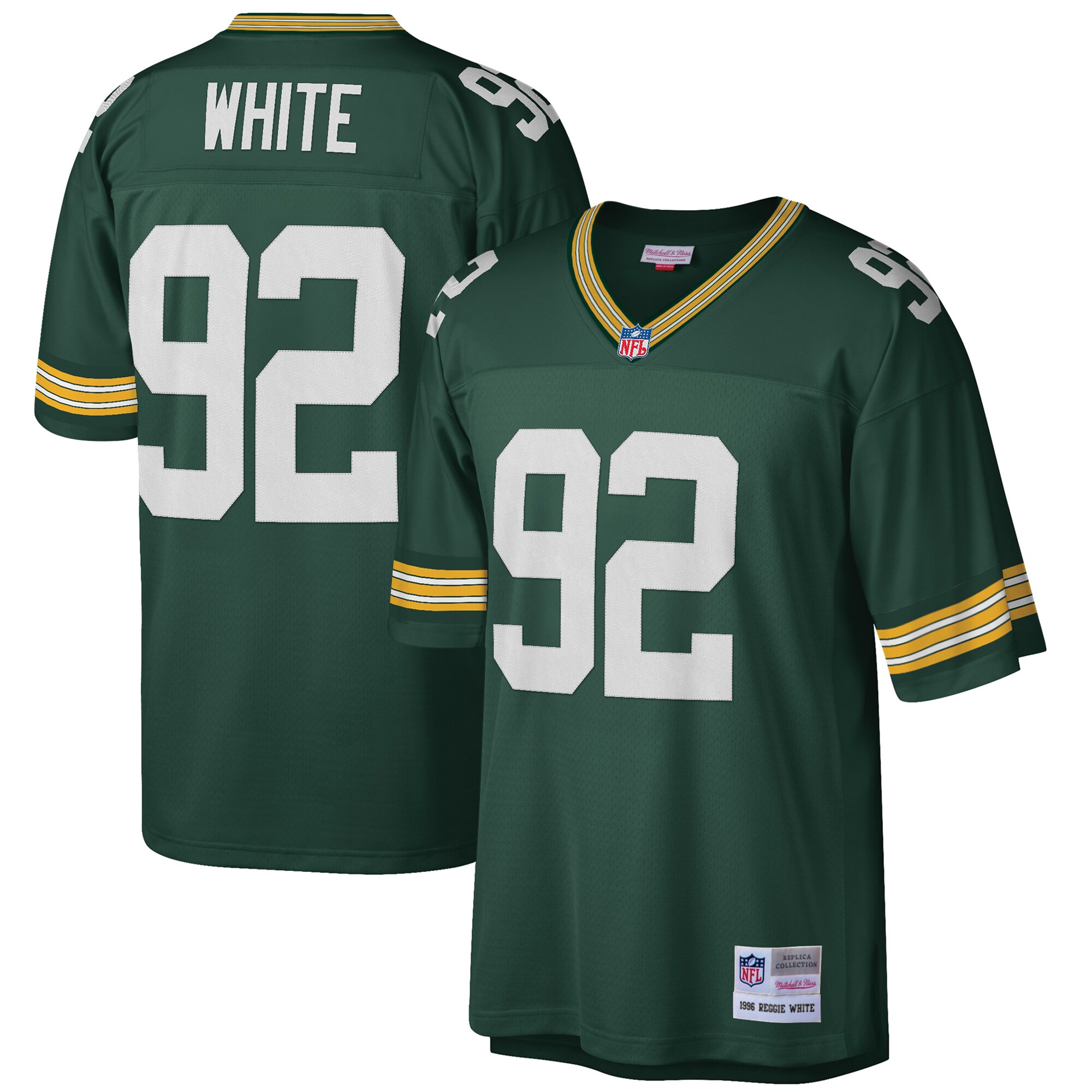 Reggie White Green Bay Packers Mitchell & Ness Big & Tall 1996 Retired Player Replica Jersey - Green cheap jerseys for sale - CheapJerseys.Shop