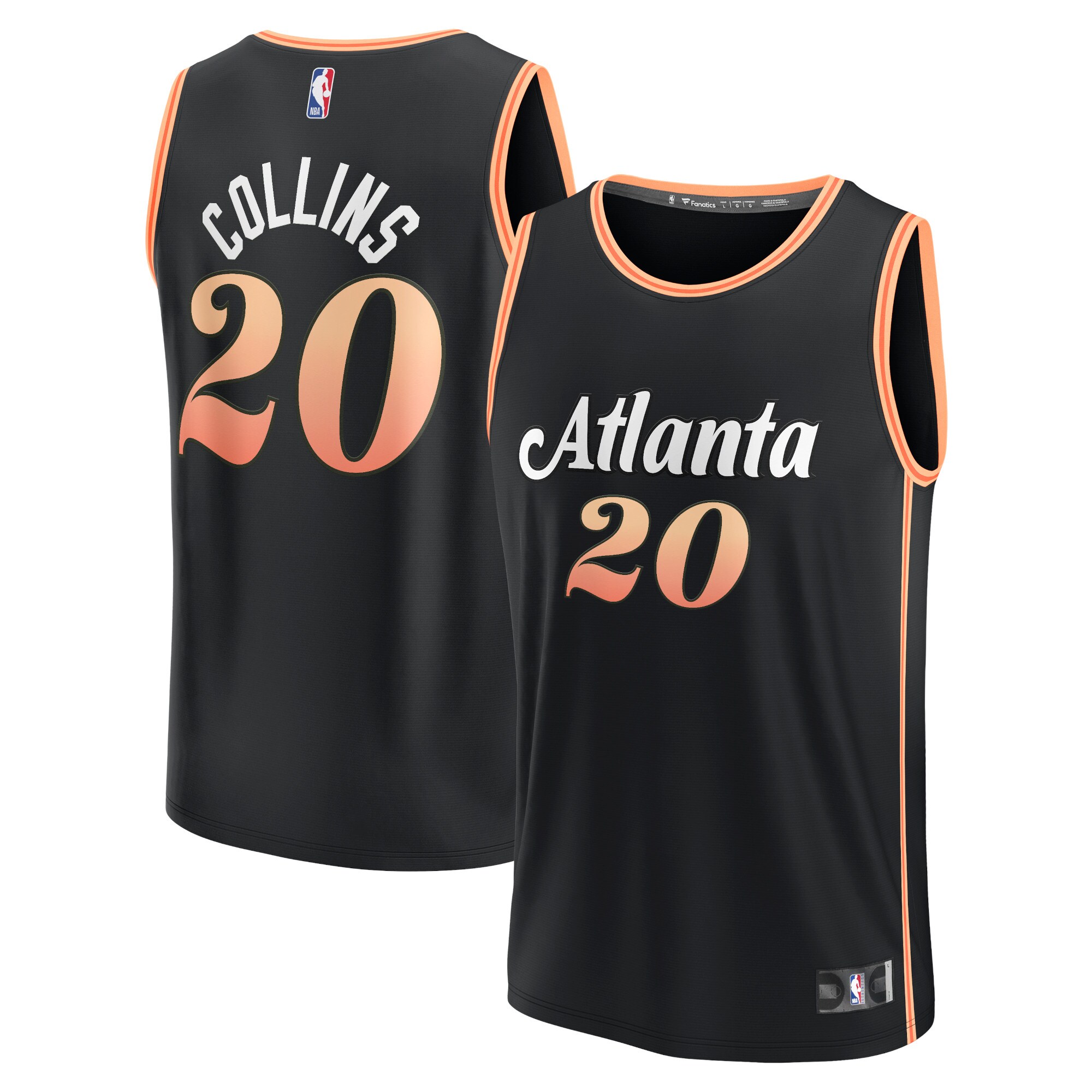 John Collins Atlanta Hawks Fanatics Fastbreak Jersey - City Edition - Black cheap jerseys for sale - CheapJerseys.Shop