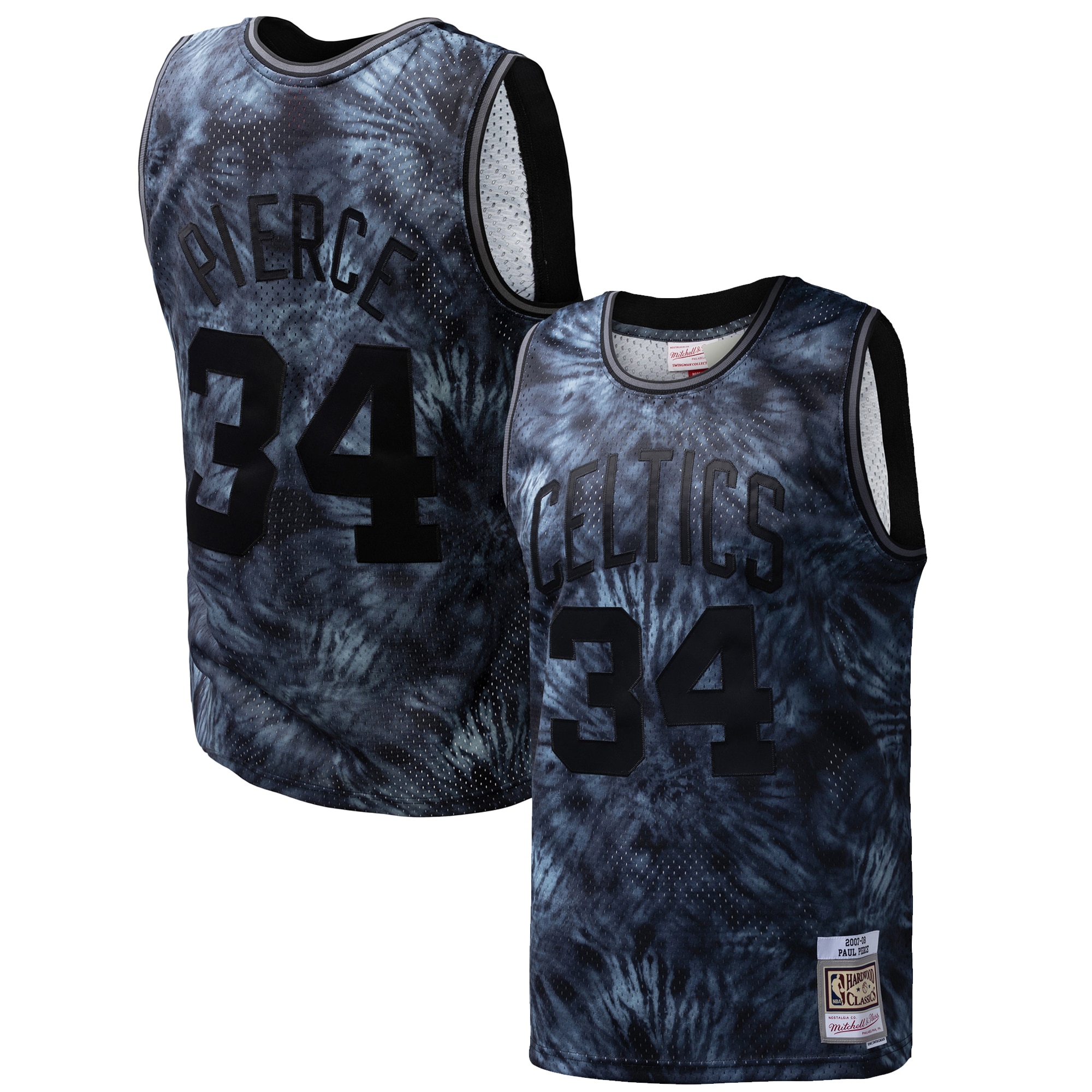 Paul Pierce Boston Celtics Mitchell & Ness Hardwood Classics 2007\/08 Tie-Dye Swingman Jersey - Black cheap jerseys for sale - CheapJerseys.Shop