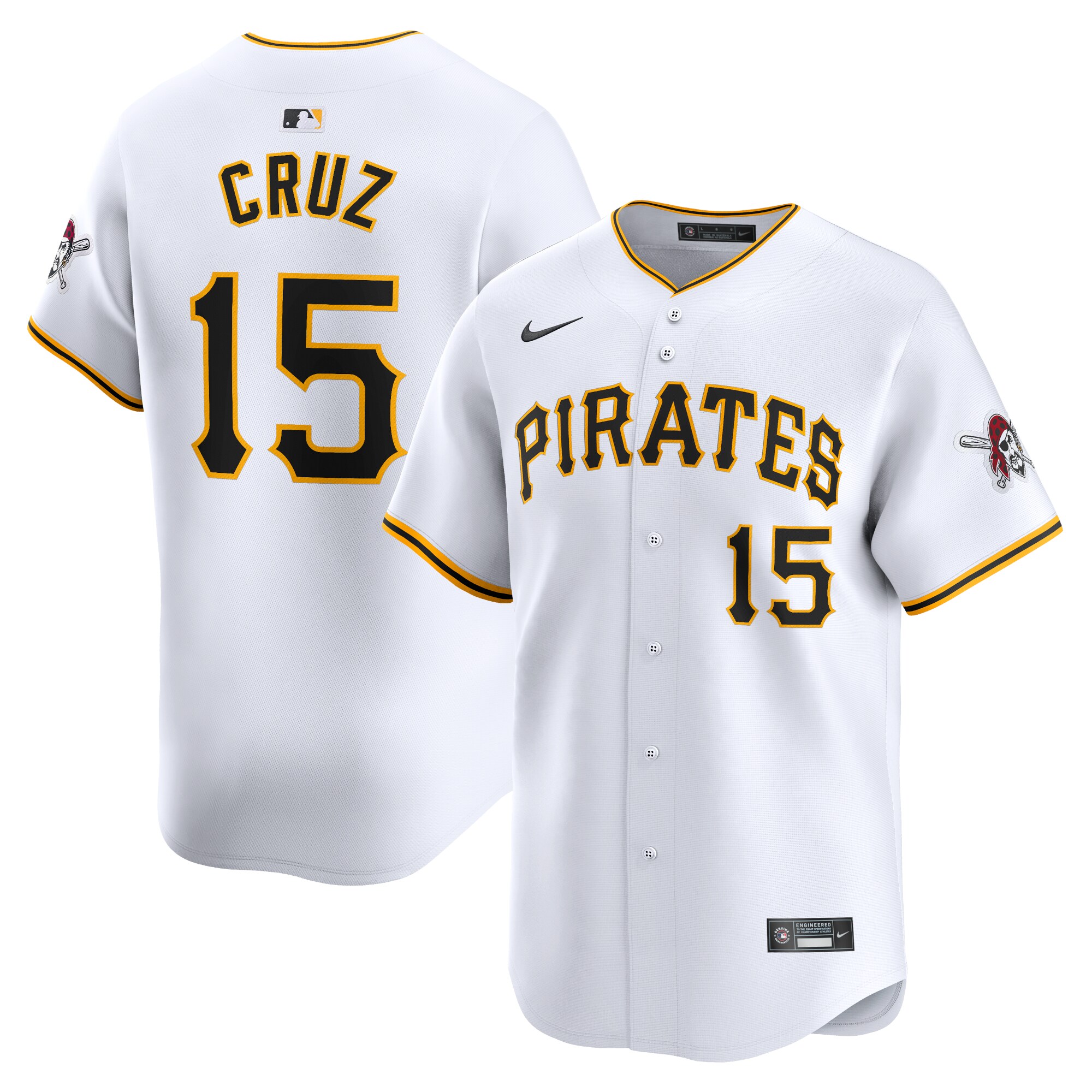 Oneil Cruz Pittsburgh Pirates Home Limited Player Jersey - White cheap jerseys for sale - CheapJerseys.Shop