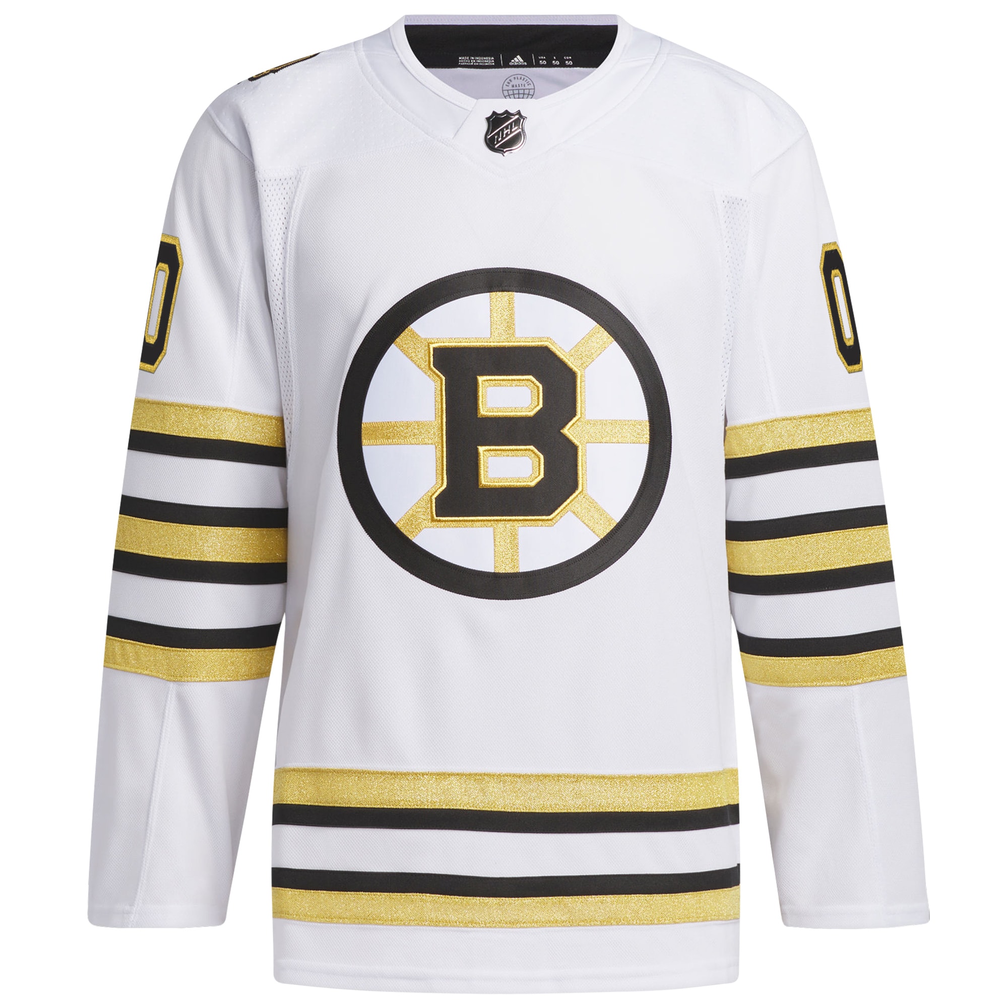 Boston Bruins 100th Anniversary Primegreen Authentic Custom Jersey - White cheap jerseys for sale - CheapJerseys.Shop