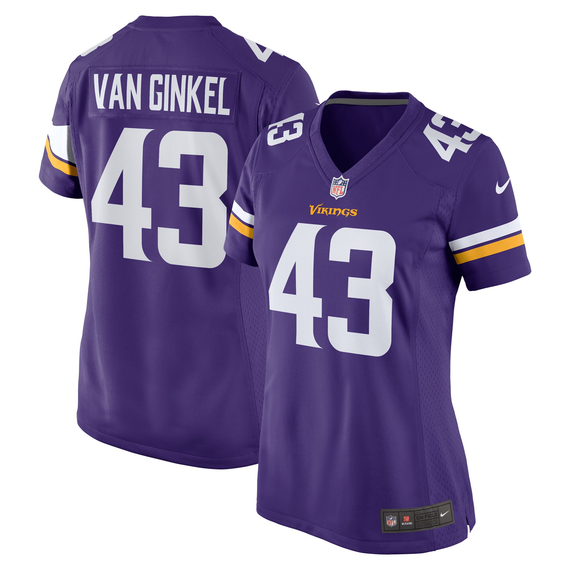 Andrew Van Ginkel Minnesota Vikings Women's Team Game Jersey - Purple cheap jerseys for sale - CheapJerseys.Shop