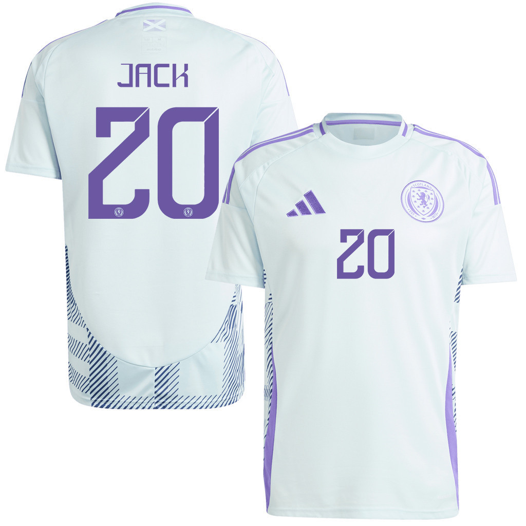 Ryan Jack 20 Scotland National Team 2024 Away Men Jersey - White cheap jerseys for sale - CheapJerseys.Shop