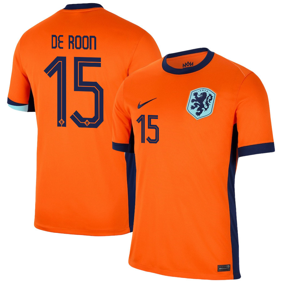 Marten de Roon 15 Netherlands National Team 2024/25 Home Men Jersey - Orange cheap jerseys for sale - CheapJerseys.Shop