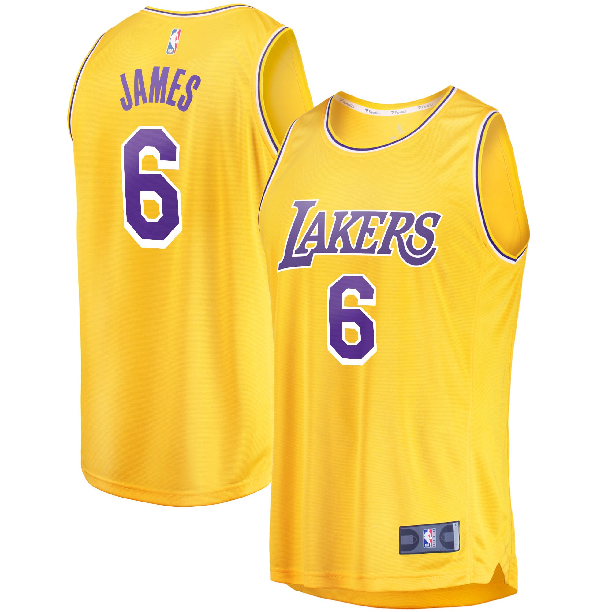 LeBron James Los Angeles Lakers Fanatics 2021\/22 Fast Break Replica Jersey - Icon Edition - Gold cheap jerseys for sale - CheapJerseys.Shop