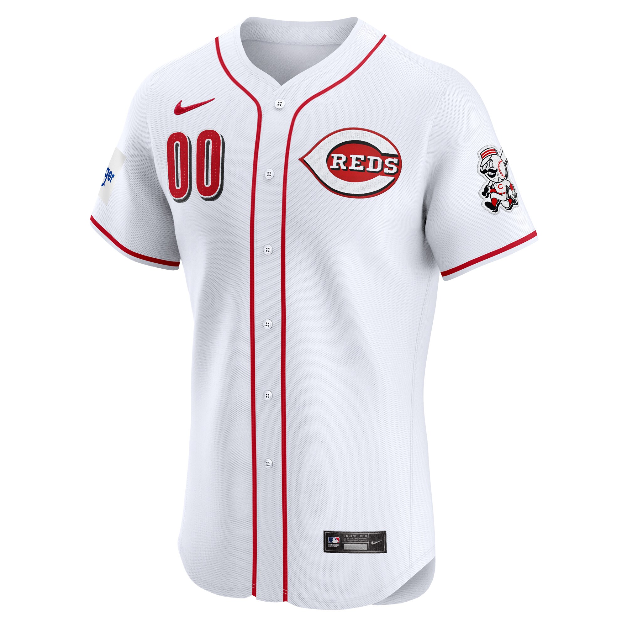 Cincinnati Reds Home Elite Custom Patch Jersey - White cheap jerseys for sale - CheapJerseys.Shop