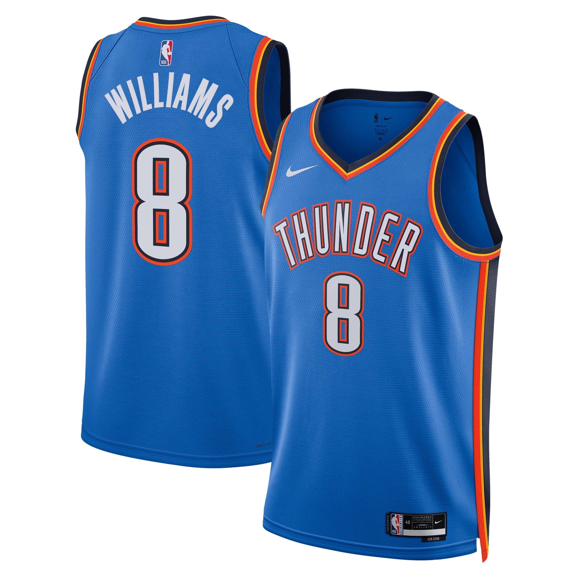 Jalen Williams Oklahoma City Thunder Unisex Swingman Replica Jersey - Icon Edition - Blue cheap jerseys for sale - CheapJerseys.Shop