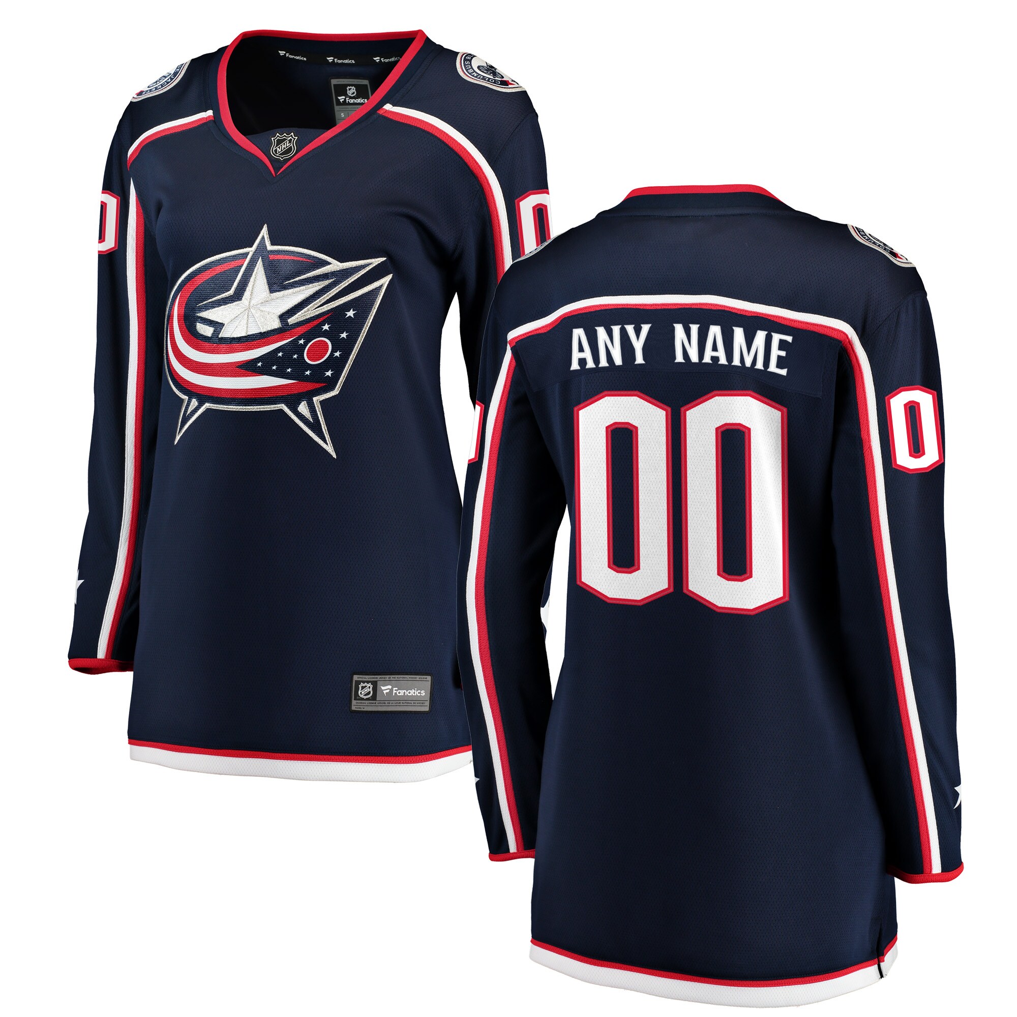 Columbus Blue Jackets Fanatics Women's Home Breakaway Custom Jersey - Navy cheap jerseys for sale - CheapJerseys.Shop