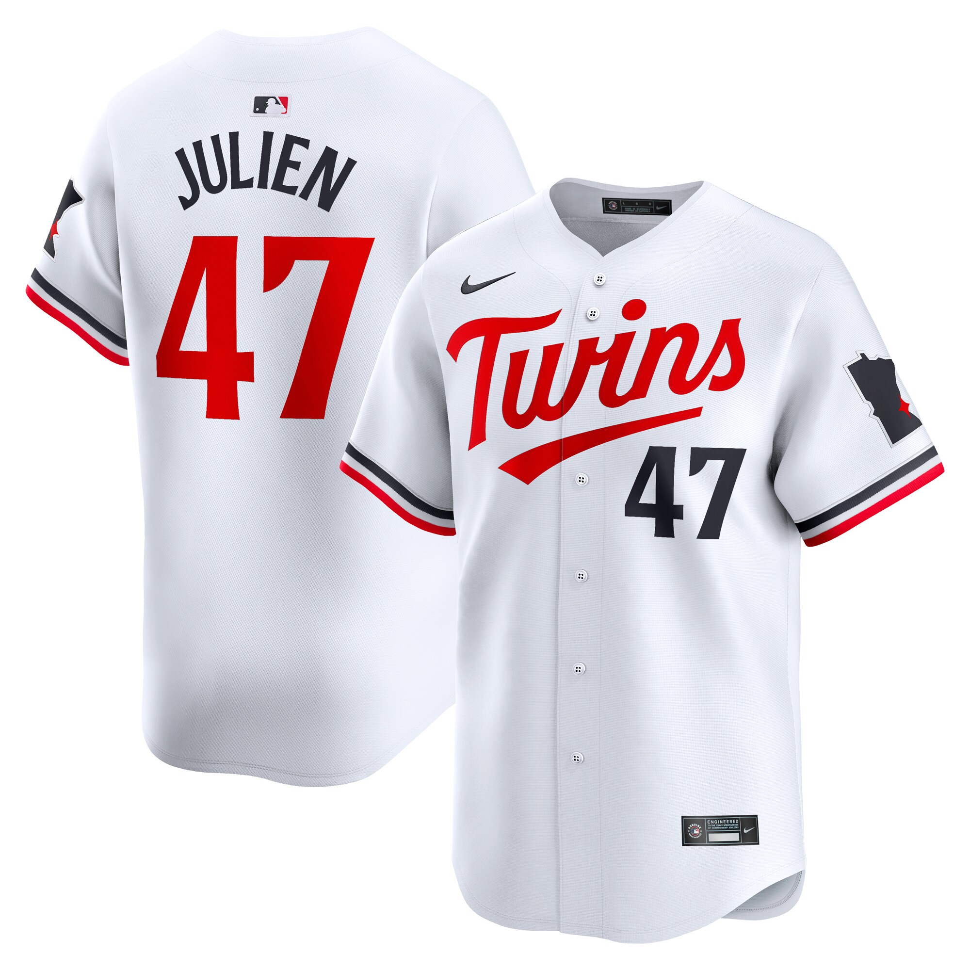 Edouard Julien Minnesota Twins Home Limited Player Jersey - White cheap jerseys for sale - CheapJerseys.Shop