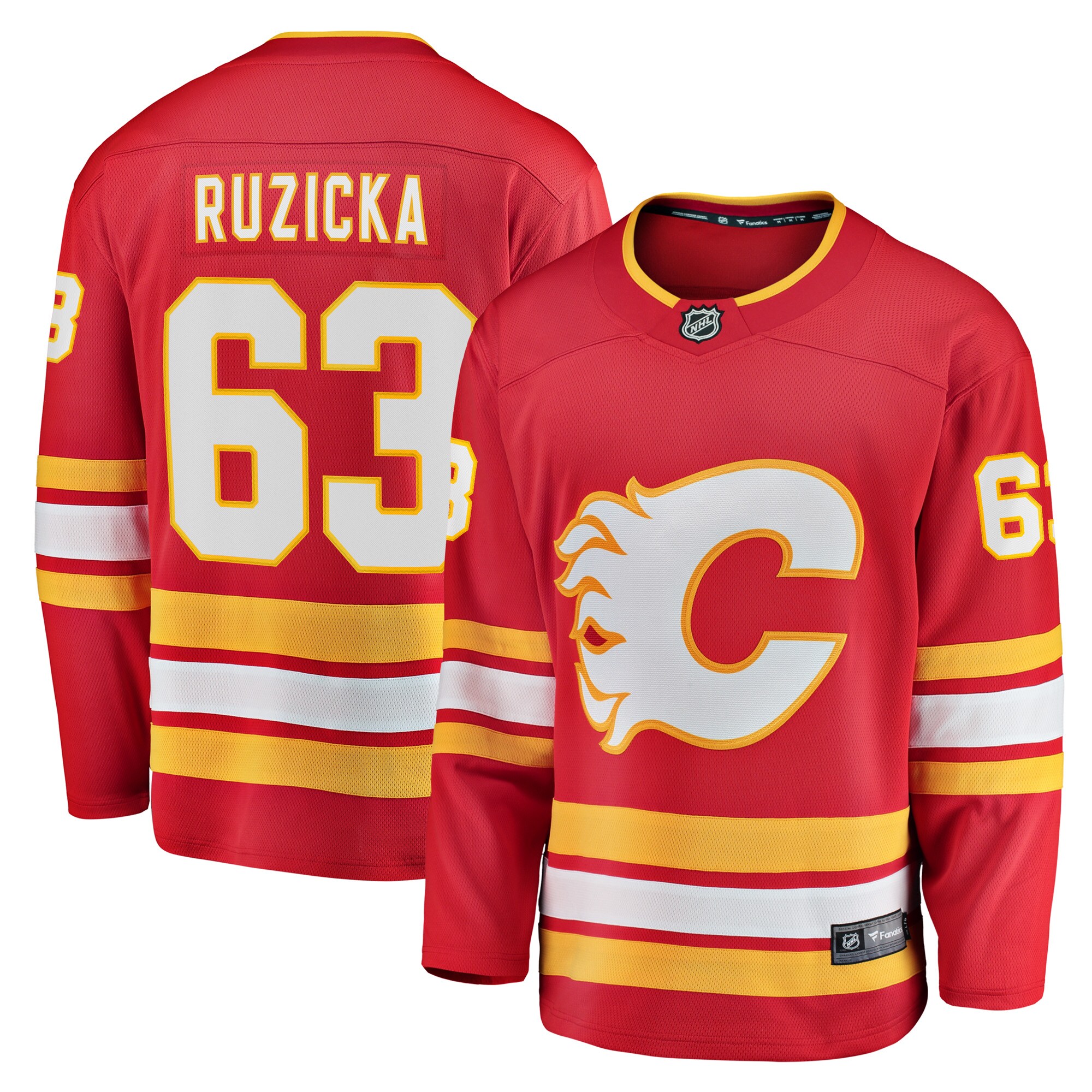 Adam Ruzicka Calgary Flames Fanatics Home Breakaway Player Jersey - Red cheap jerseys for sale - CheapJerseys.Shop