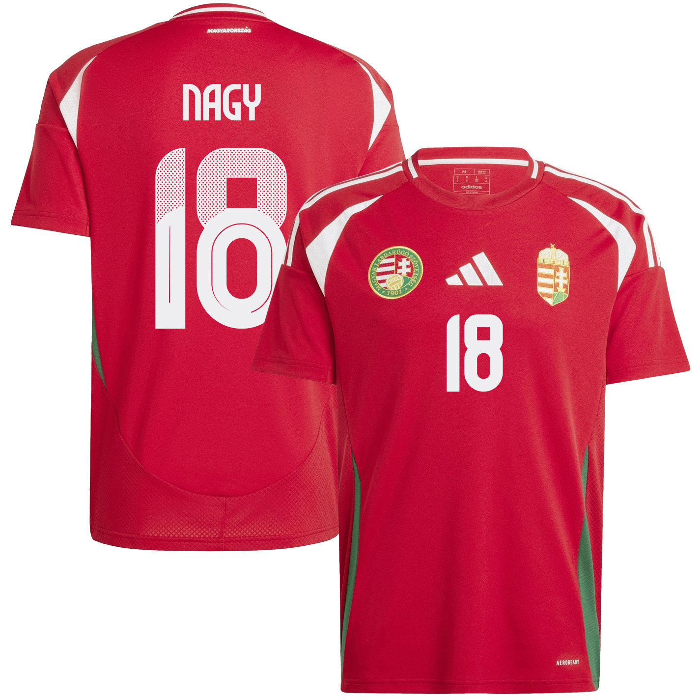 Zsolt Nagy 18 Hungary National Team 2024/25 Home Men Jersey - Red cheap jerseys for sale - CheapJerseys.Shop