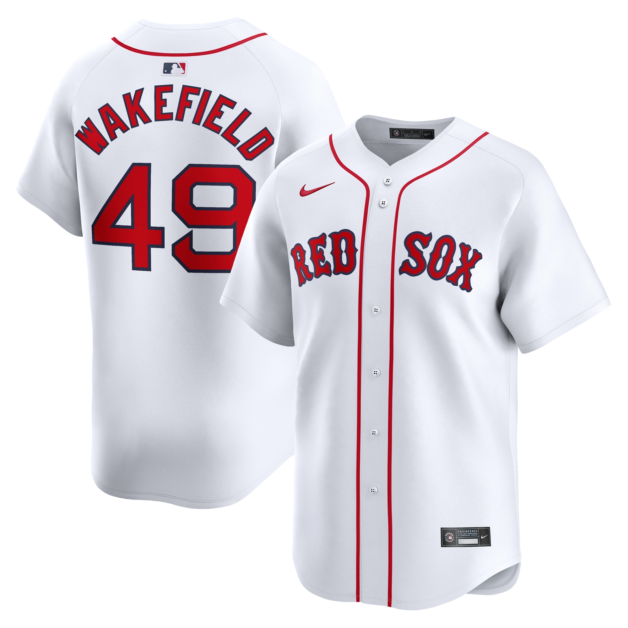 Tim Wakefield Boston Red Sox Home Limited Player Jersey - White cheap jerseys for sale - CheapJerseys.Shop