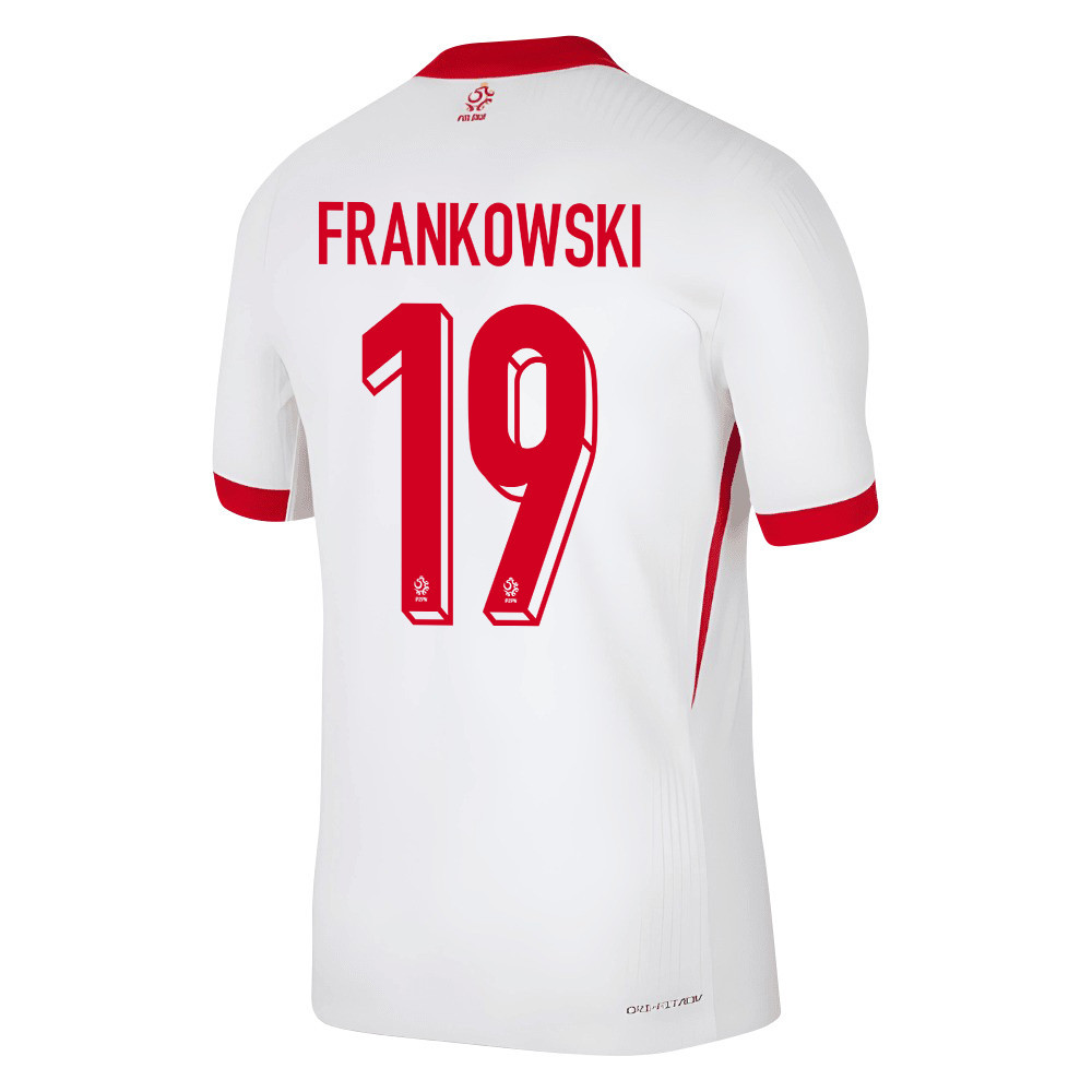 Przemysław Frankowski 19 Poland National Team 2024/25 Home Men Jersey - White cheap jerseys for sale - CheapJerseys.Shop