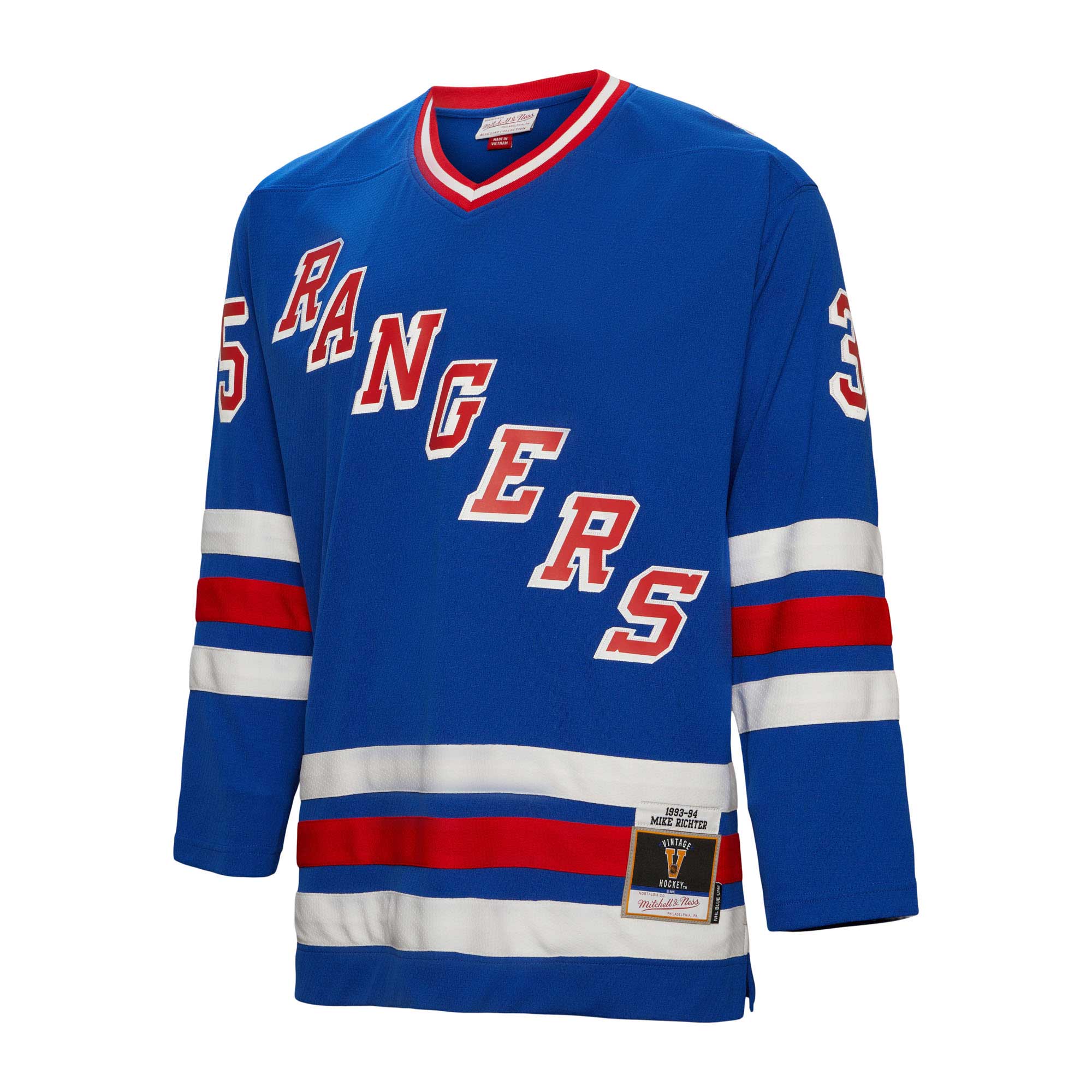 Mike Richter New York Rangers Mitchell & Ness 1993\/94 Blue Line Player Jersey - Blue cheap jerseys for sale - CheapJerseys.Shop