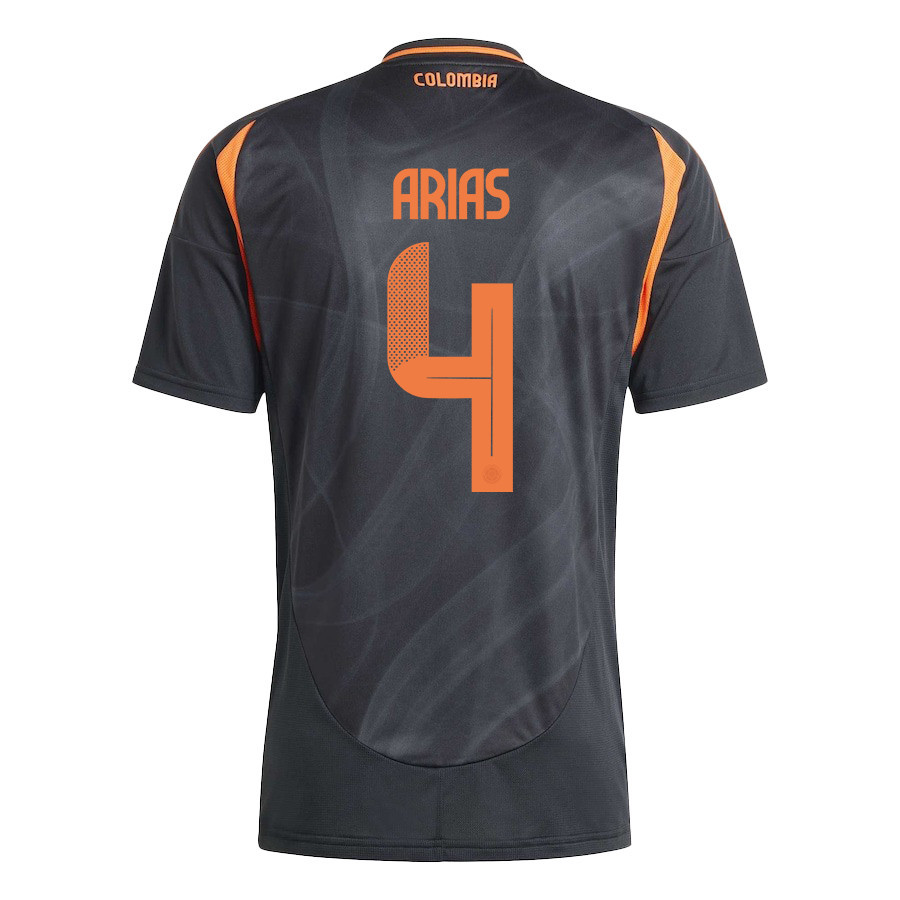 Santiago Arias 4 Colombia National Team 2024/25 Away Men Jersey - Black cheap jerseys for sale - CheapJerseys.Shop