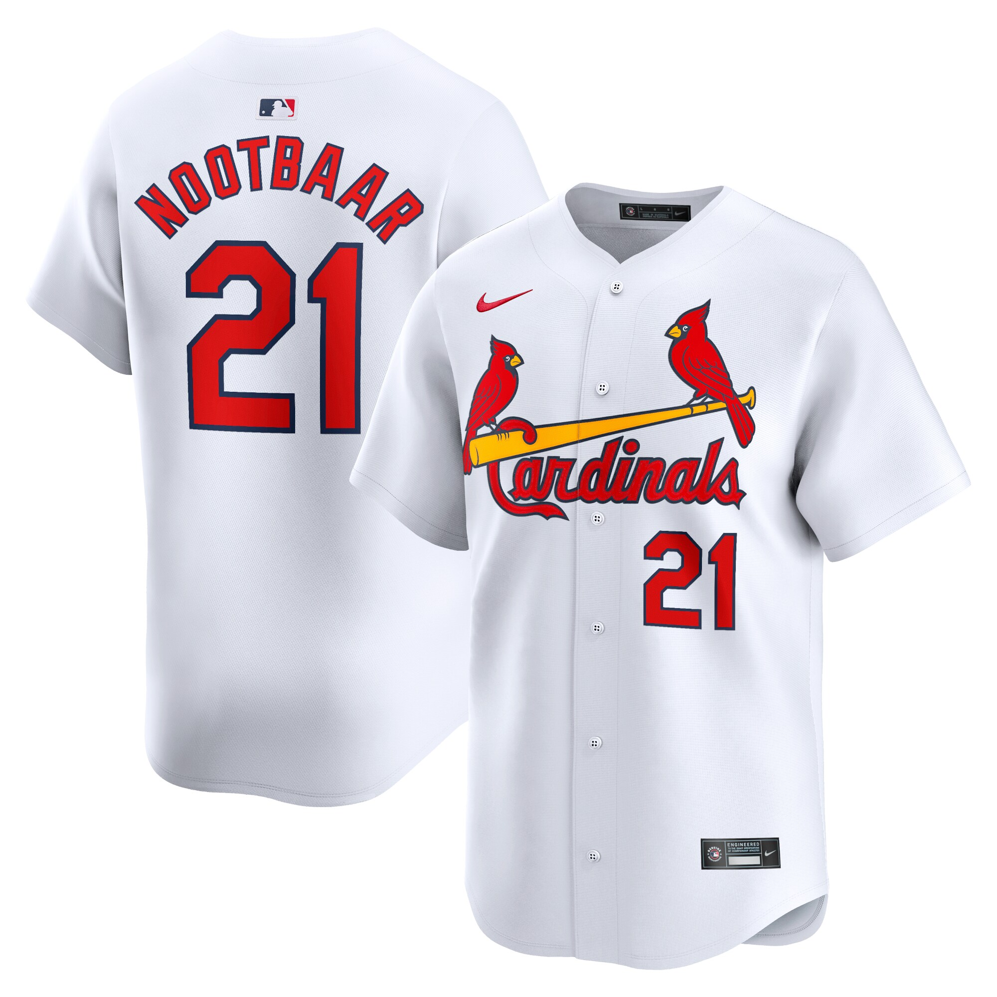 Lars Nootbaar St. Louis Cardinals Home Limited Player Jersey - White cheap jerseys for sale - CheapJerseys.Shop