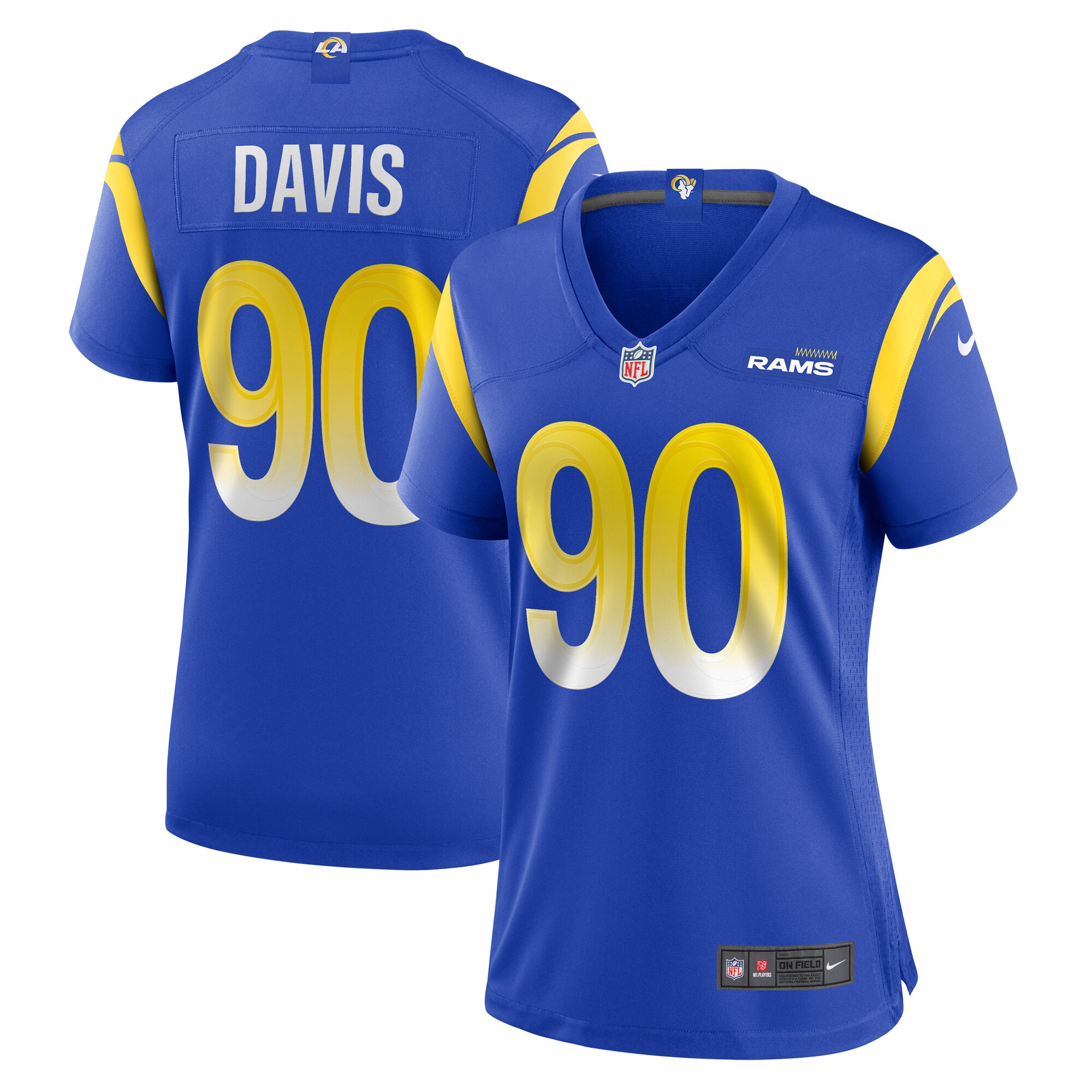 Tyler Davis Los Angeles Rams Women's Game Jersey - Royal cheap jerseys for sale - CheapJerseys.Shop