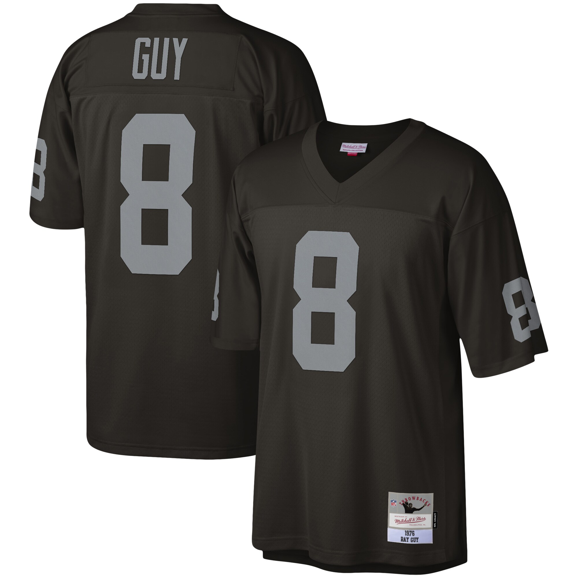 Ray Guy Las Vegas Raiders Mitchell & Ness Legacy Replica Jersey - Black cheap jerseys for sale - CheapJerseys.Shop
