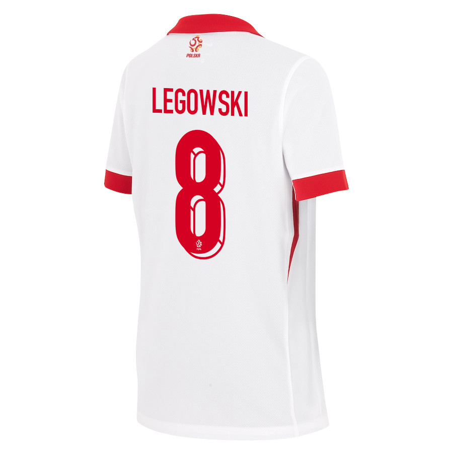 Mateusz Łęgowski 8 Poland National Team 2024/25 Home YOUTH Jersey - White cheap jerseys for sale - CheapJerseys.Shop