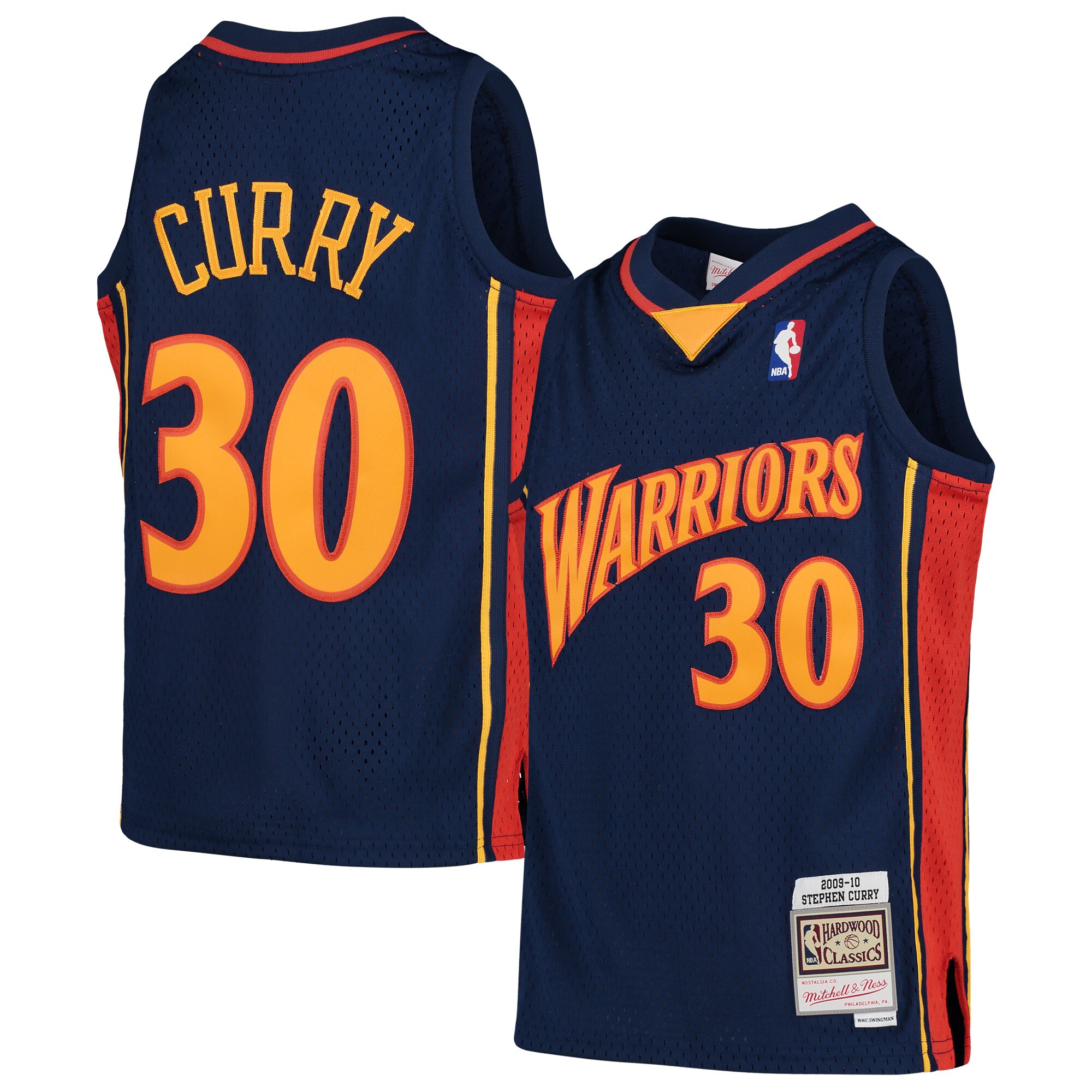 Stephen Curry Golden State Warriors Mitchell & Ness Youth 2009-10 Hardwood Classics Swingman Throwback Jersey - Navy cheap jerseys for sale - CheapJerseys.Shop