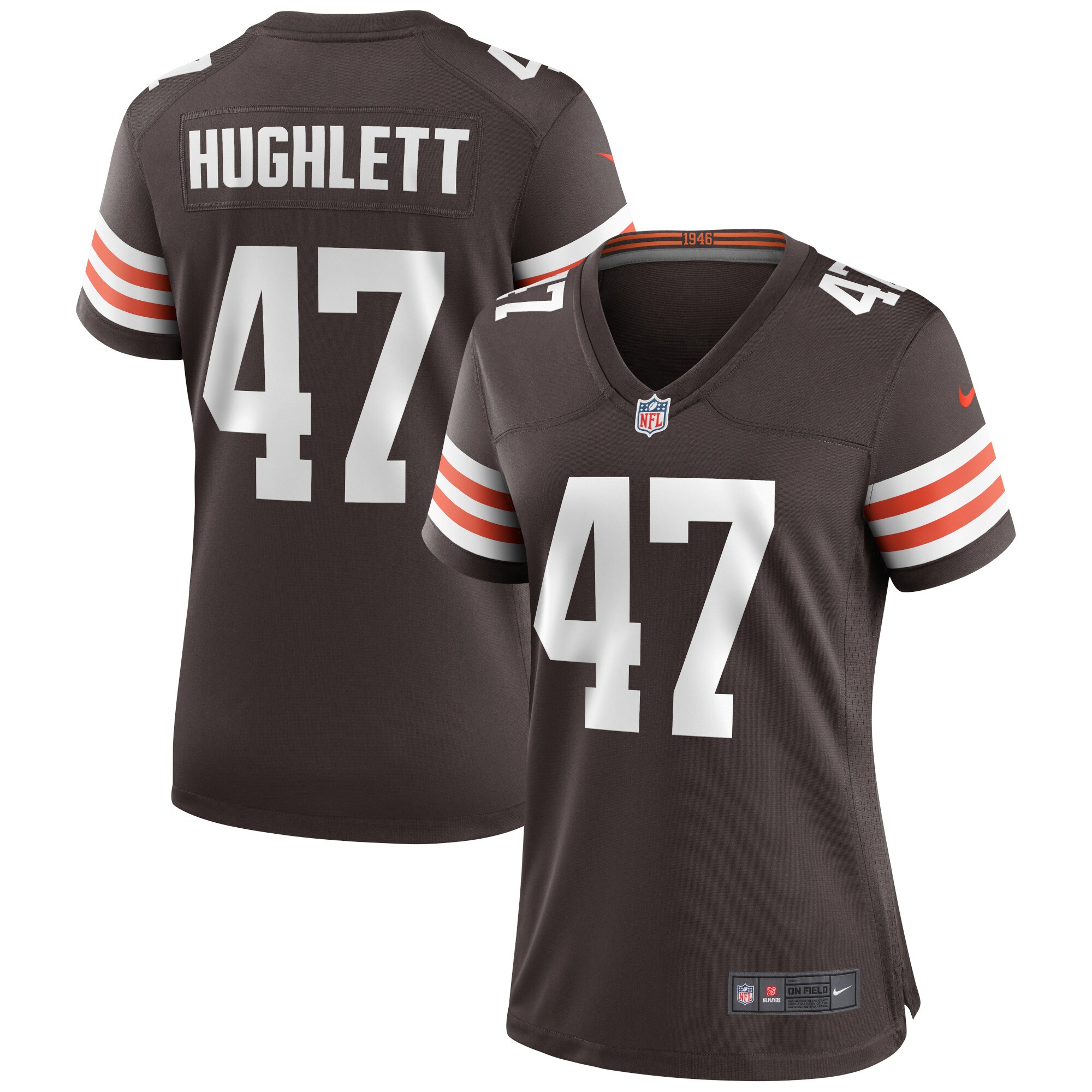 Charley Hughlett Cleveland Browns Women's Game Jersey - Brown cheap jerseys for sale - CheapJerseys.Shop
