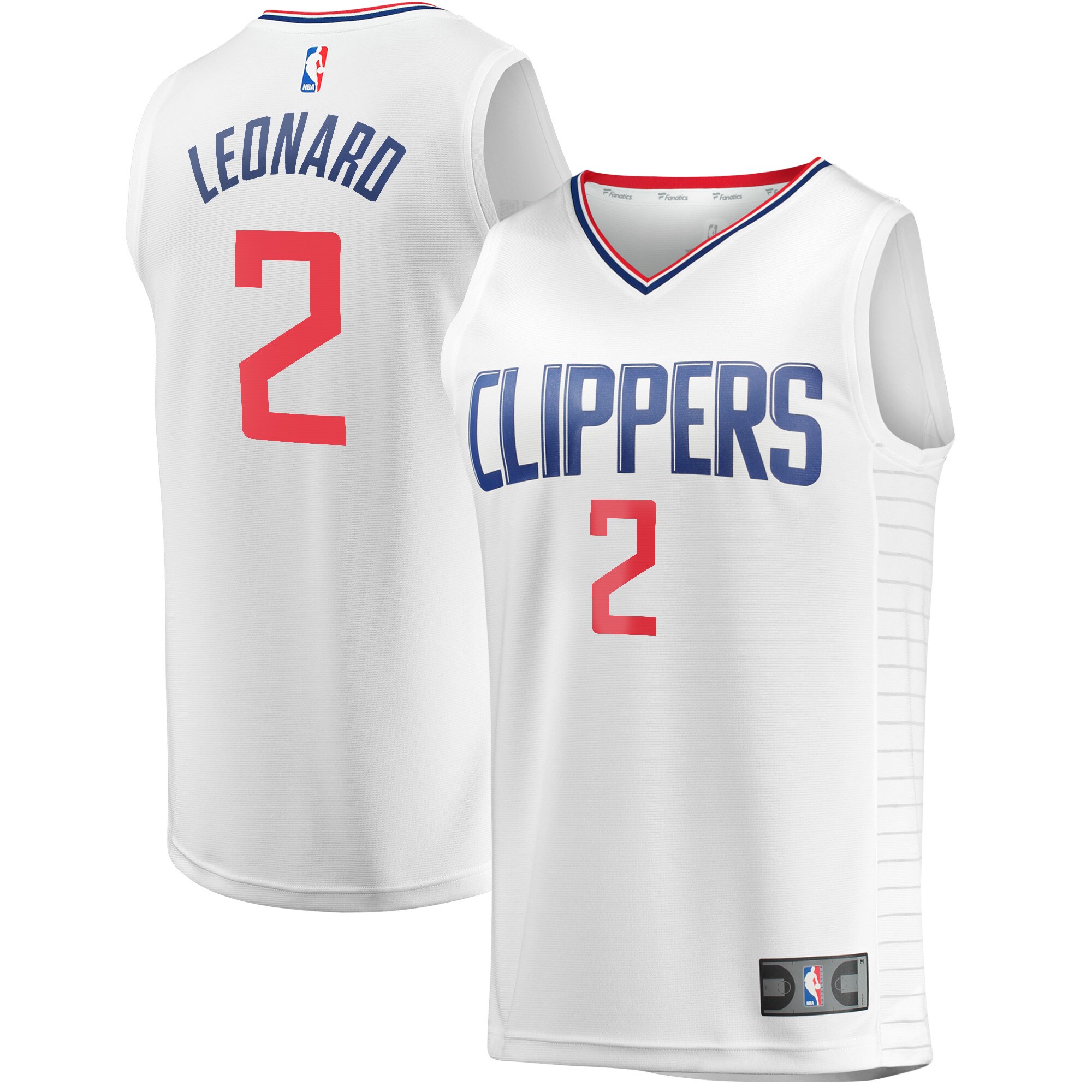 Kawhi Leonard LA Clippers Fanatics Fast Break Player Jersey - Association Edition - White cheap jerseys for sale - CheapJerseys.Shop