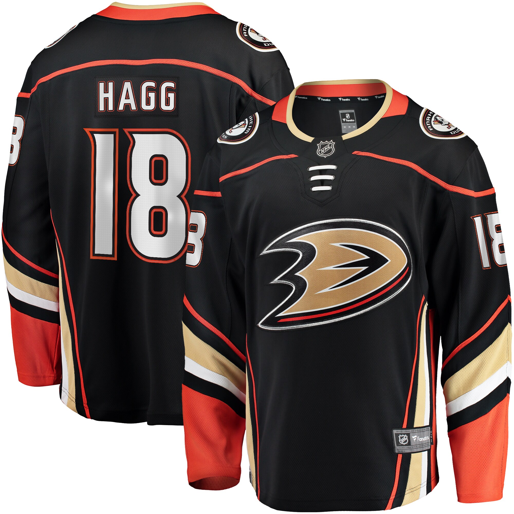 Robert Hagg Anaheim Ducks Fanatics Home Breakaway Jersey - Black cheap jerseys for sale - CheapJerseys.Shop