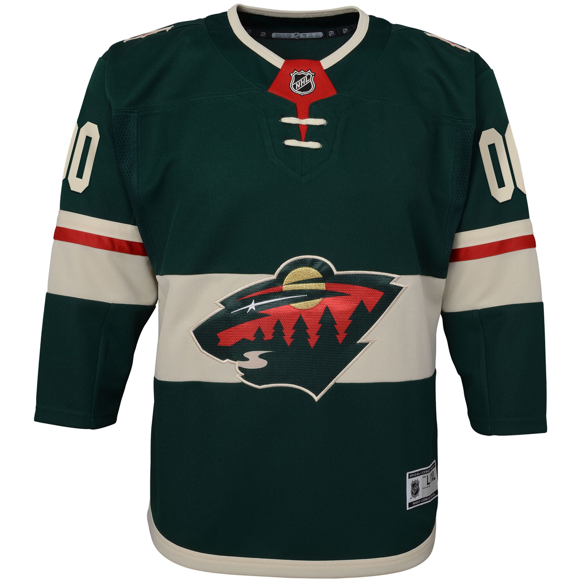 Minnesota Wild Youth Home Premier Custom Jersey - Green cheap jerseys for sale - CheapJerseys.Shop