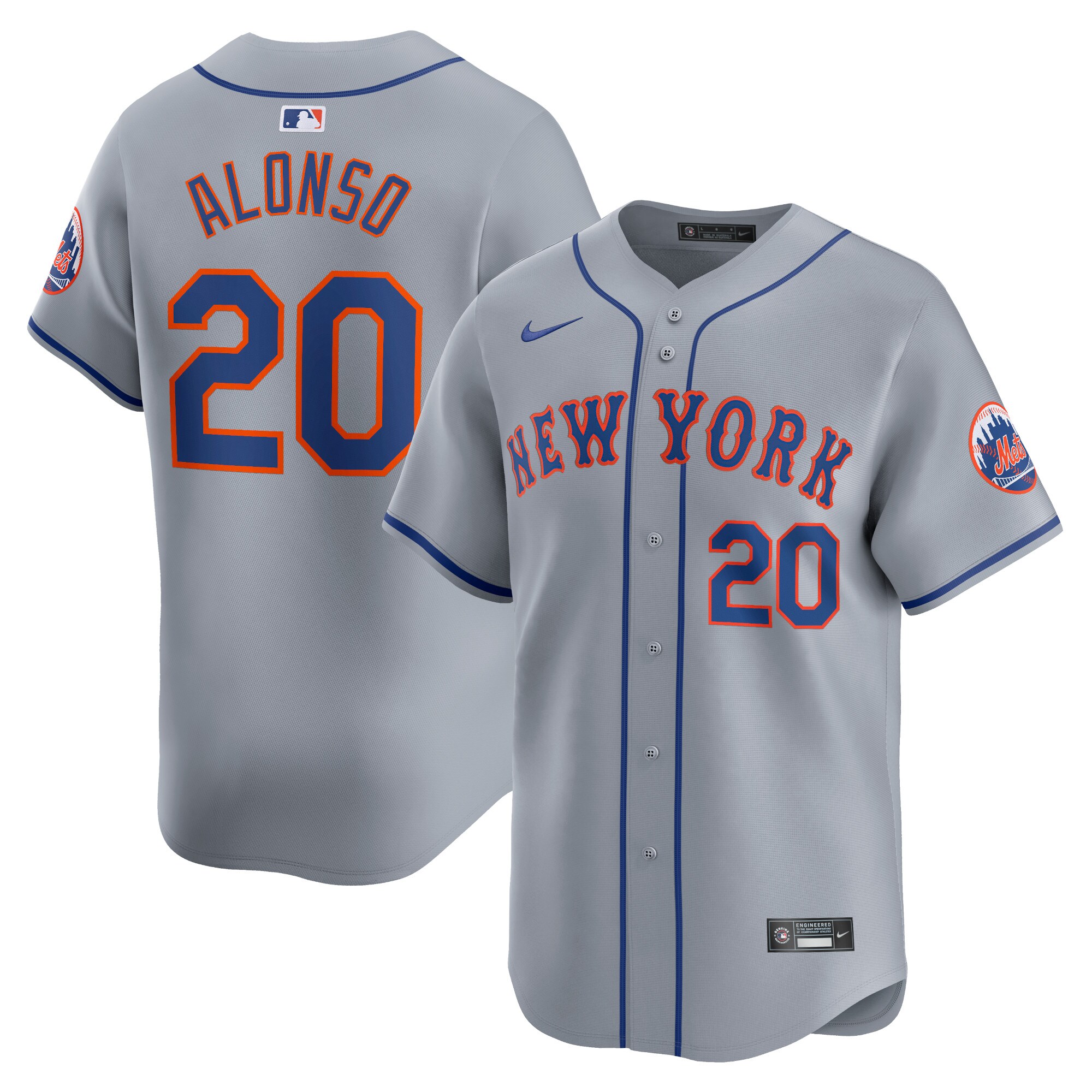 Pete Alonso New York Mets Away Limited Player Jersey - Gray cheap jerseys for sale - CheapJerseys.Shop