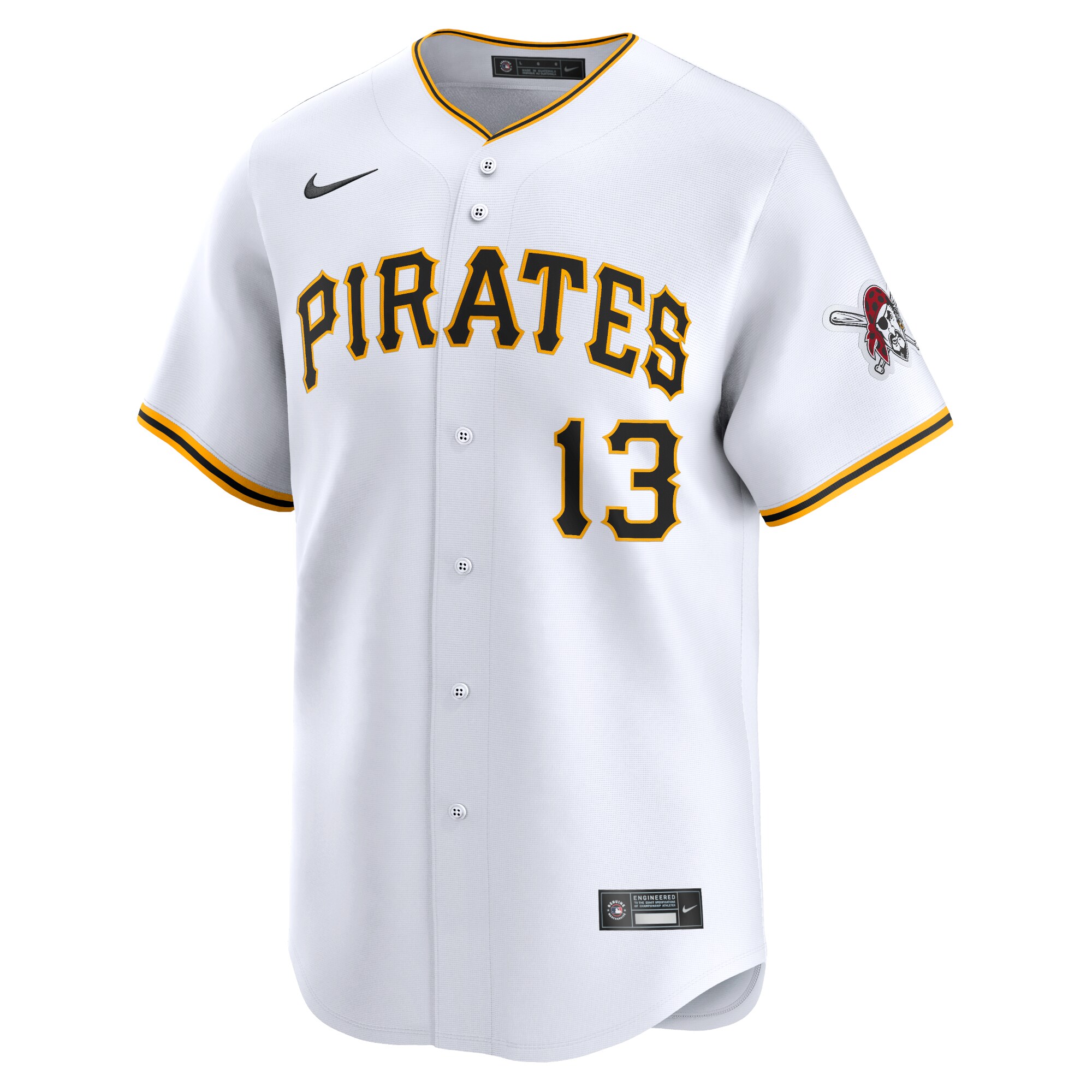 Ke'Bryan Hayes Pittsburgh Pirates Home Limited Player Jersey - White cheap jerseys for sale - CheapJerseys.Shop