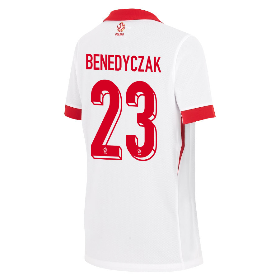 Adrian Benedyczak 23 Poland National Team 2024/25 Home YOUTH Jersey - White cheap jerseys for sale - CheapJerseys.Shop