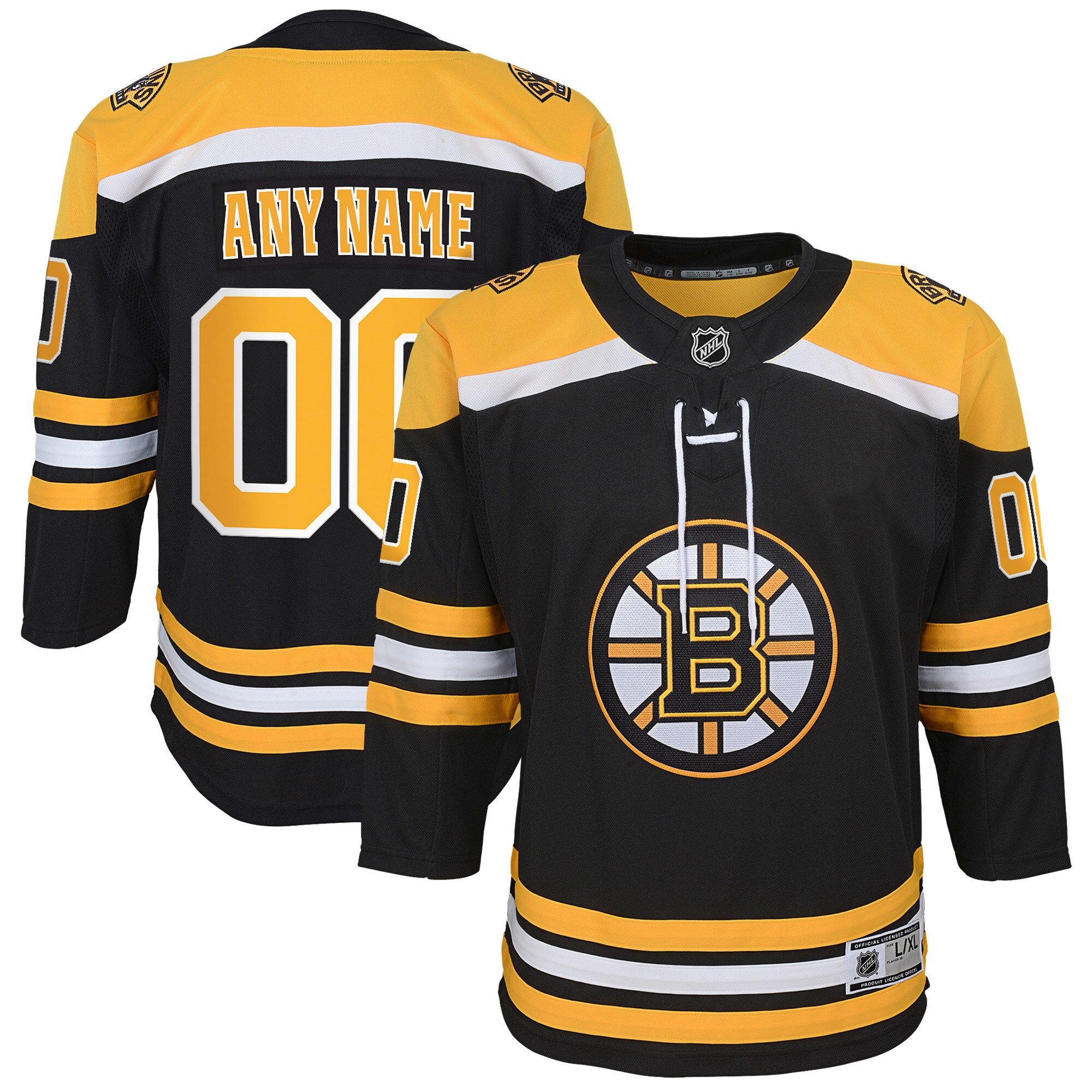 Boston Bruins Youth Home Custom Premier Jersey - Black cheap jerseys for sale - CheapJerseys.Shop