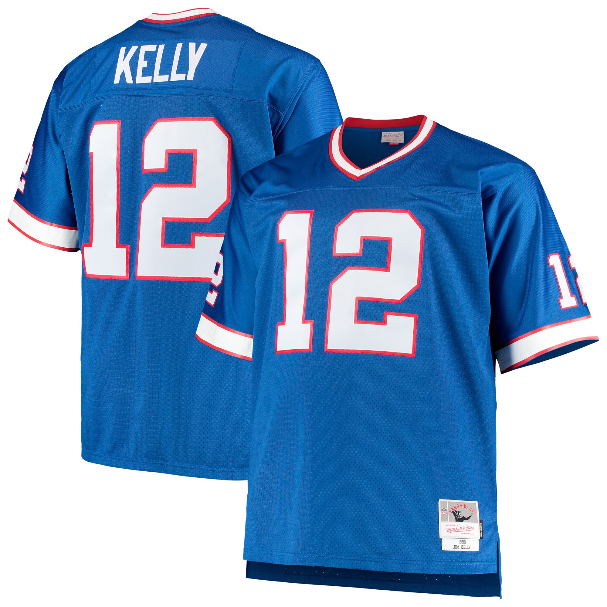 Jim Kelly Buffalo Bills Mitchell & Ness Big & Tall 1990 Retired Player Replica Jersey - Royal cheap jerseys for sale - CheapJerseys.Shop