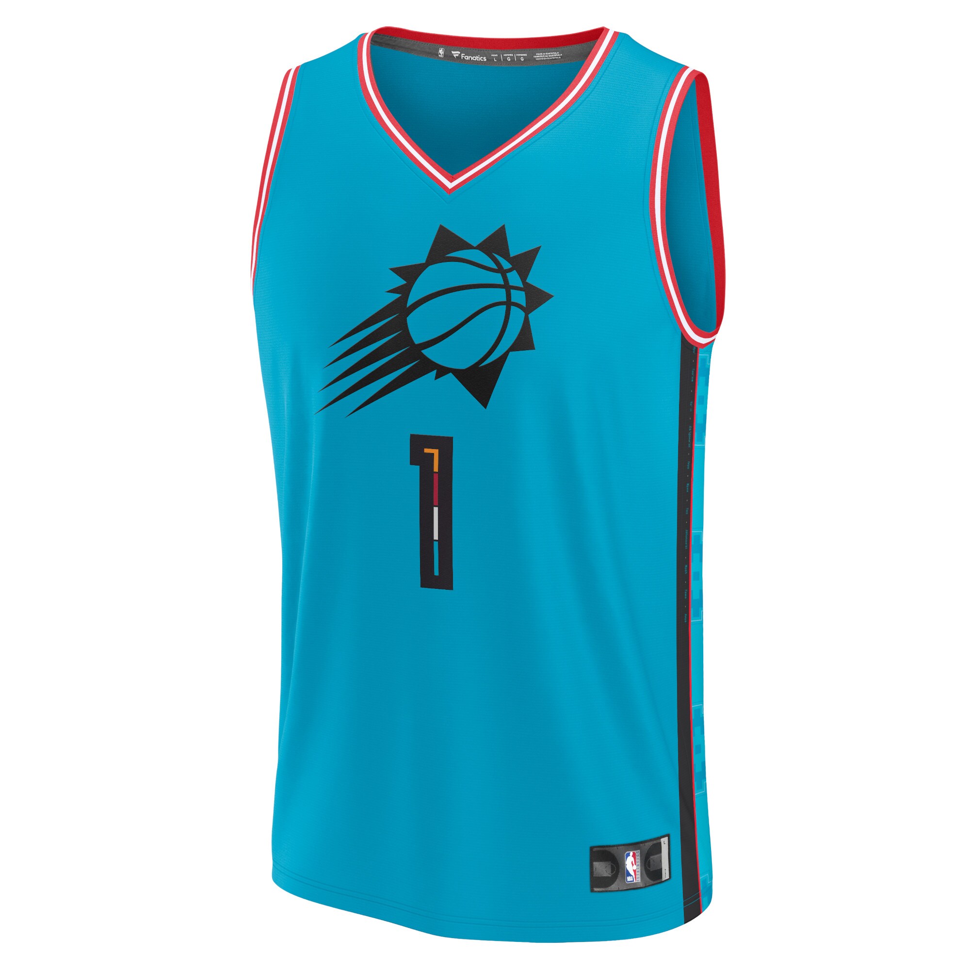 Devin Booker Phoenix Suns Fanatics Fastbreak Jersey - City Edition - Teal cheap jerseys for sale - CheapJerseys.Shop