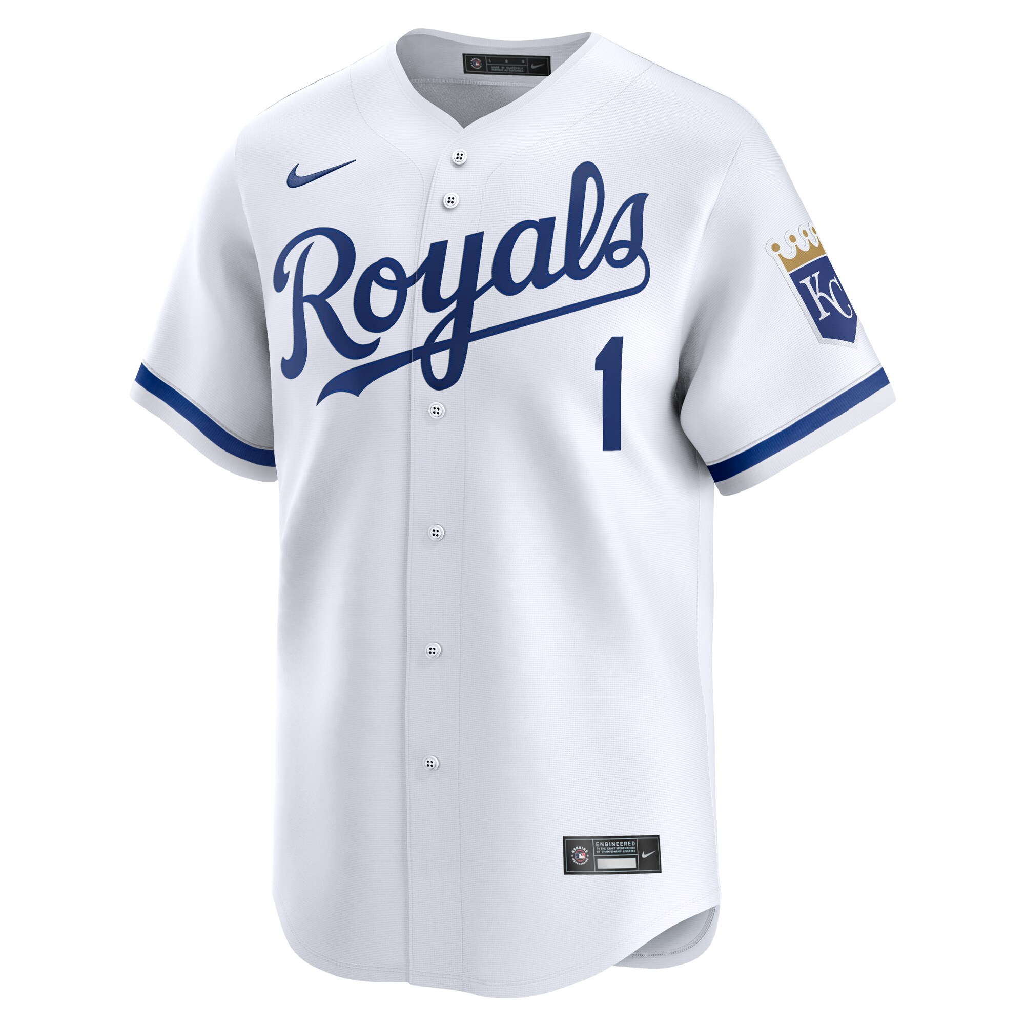 Kansas City Royals #1 Dad Home Limited Jersey - White cheap jerseys for sale - CheapJerseys.Shop