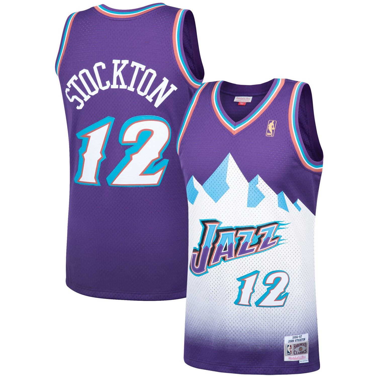 John Stockton Utah Jazz Mitchell & Ness Hardwood Classics Swingman Jersey - Purple cheap jerseys for sale - CheapJerseys.Shop