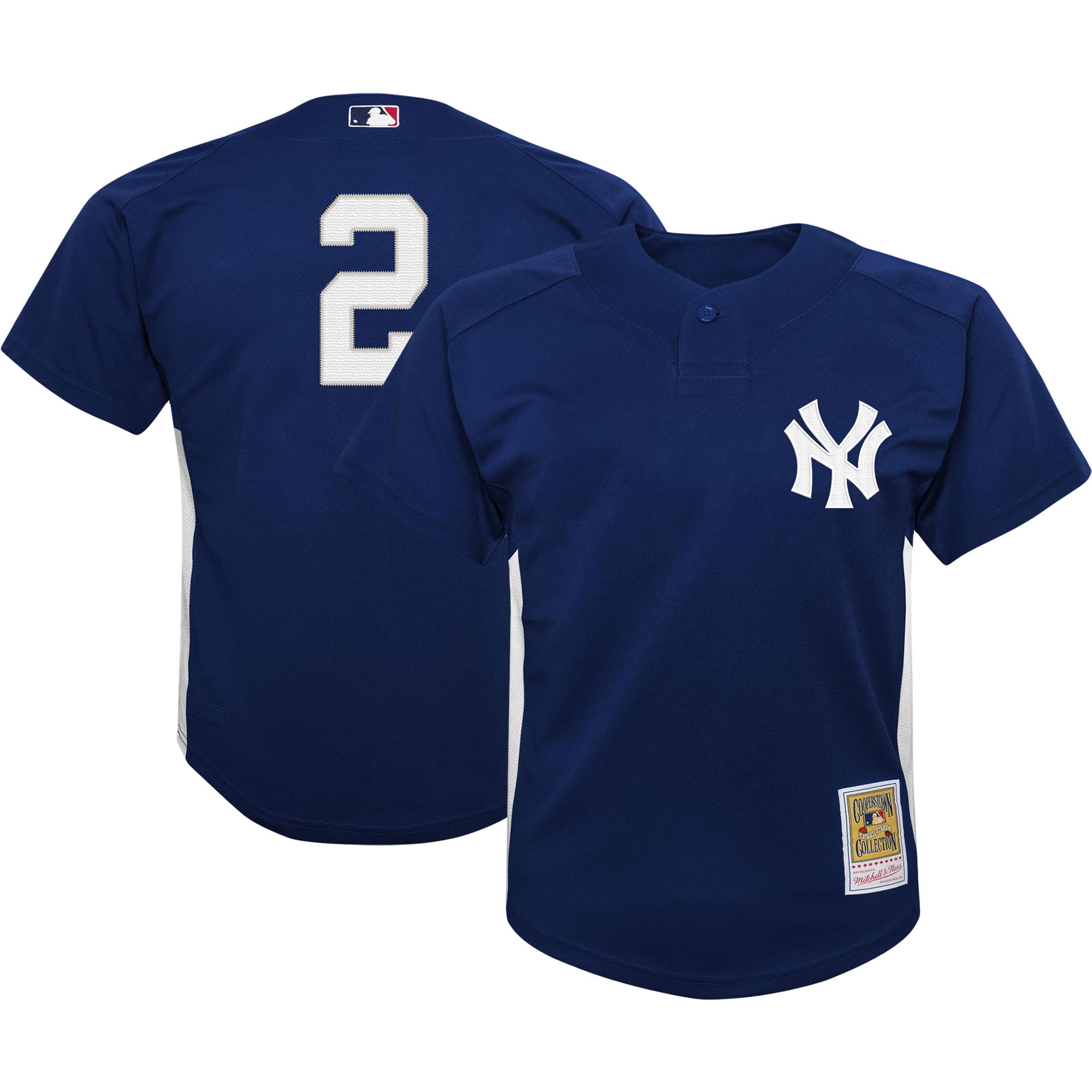Derek Jeter New York Yankees Mitchell & Ness Youth Team Cooperstown Collection Mesh Batting Practice Jersey - Navy cheap jerseys for sale - CheapJerseys.Shop
