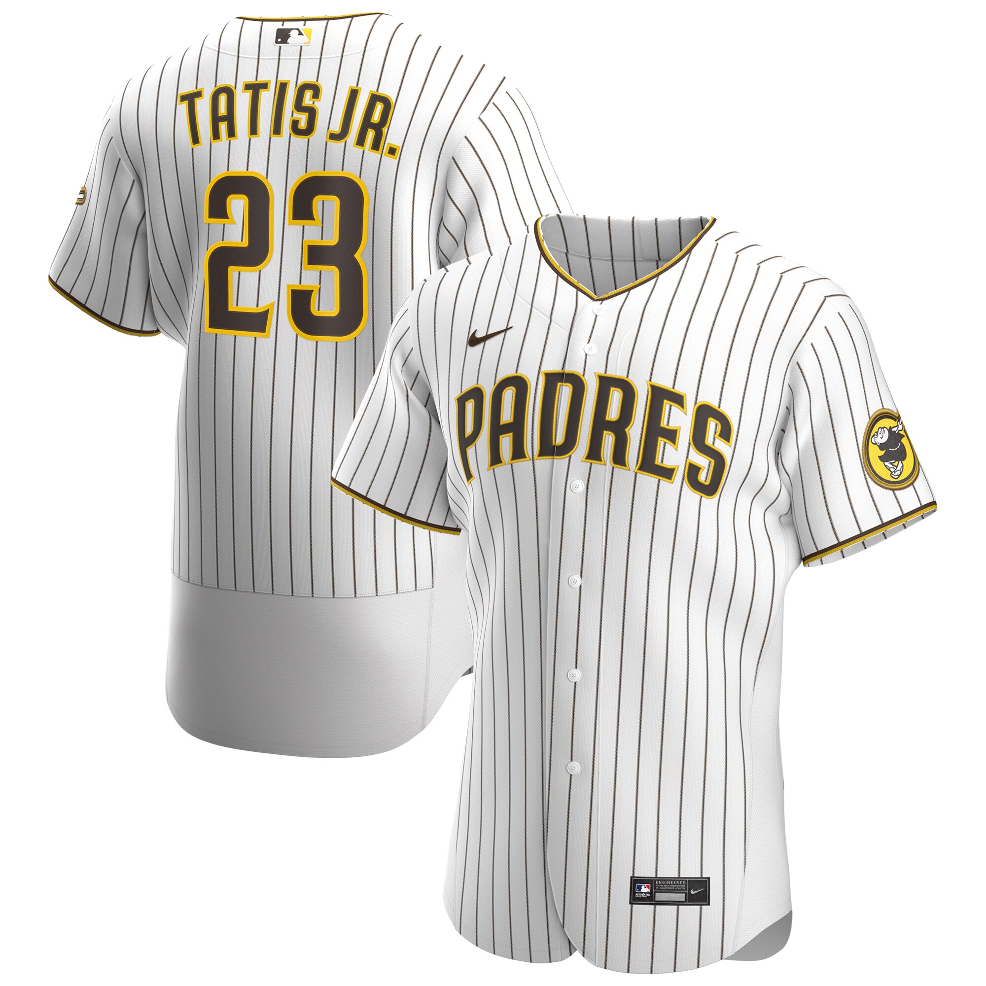 Fernando Tat\u00c3\u00ads Jr. San Diego Padres Home Authentic Player Jersey - White\/Brown cheap jerseys for sale - CheapJerseys.Shop