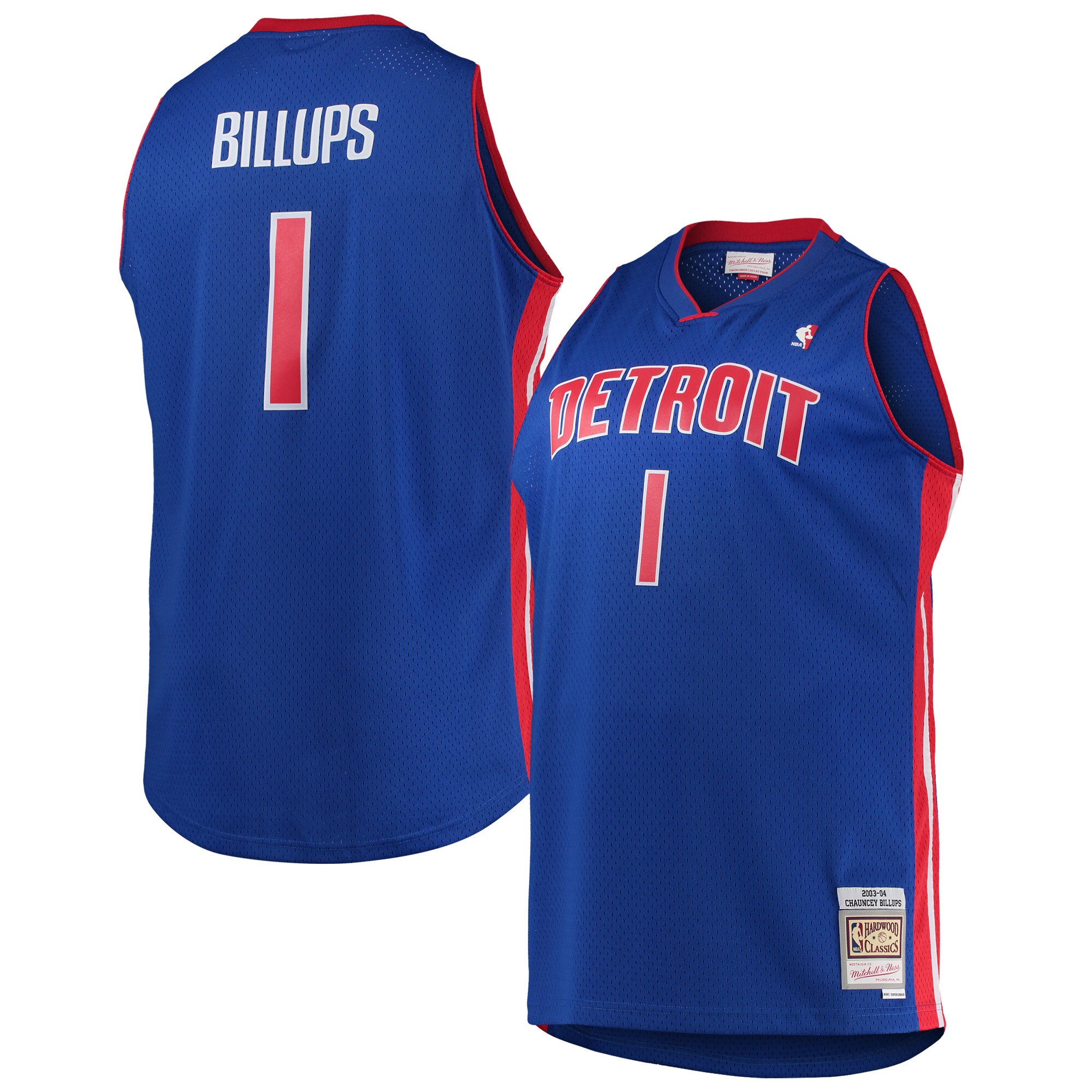 Chauncey Billups Detroit Pistons Mitchell & Ness 2003\/04 Big & Tall Hardwood Classics Swingman Jersey - Blue cheap jerseys for sale - CheapJerseys.Shop