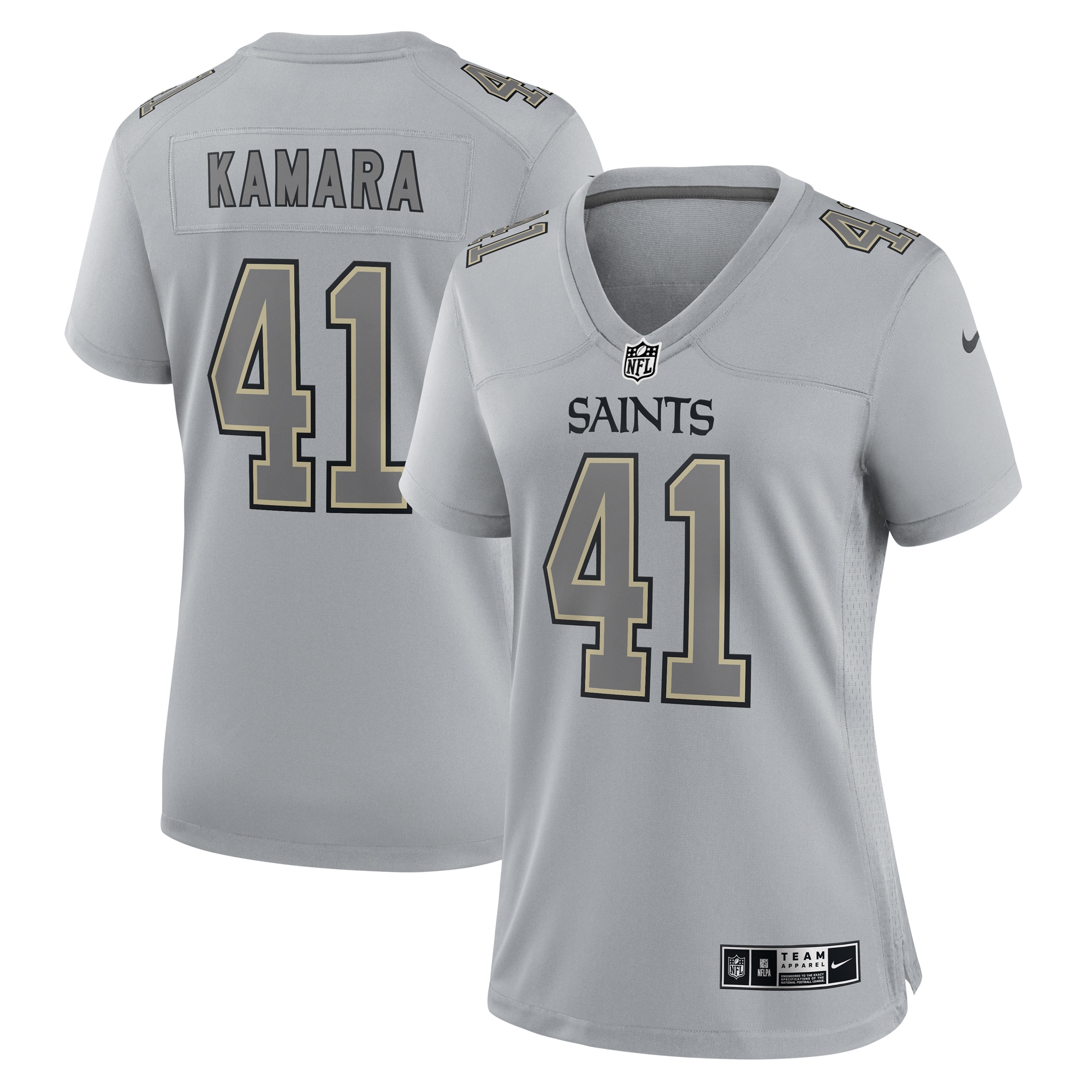Alvin Kamara New Orleans Saints Women's Atmosphere Fashion Game Jersey - Gray cheap jerseys for sale - CheapJerseys.Shop